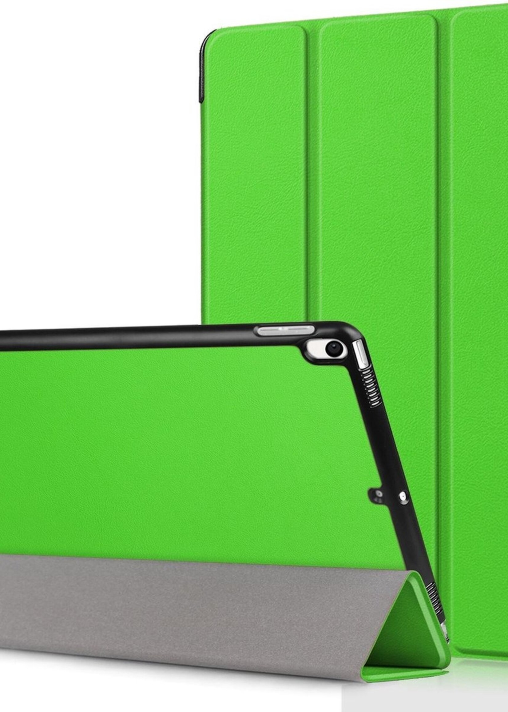 BTH Hoes Geschikt voor iPad Air 3 Hoes Book Case Hoesje Trifold Cover - Hoesje Geschikt voor iPad Air 3 Hoesje Bookcase - Groen
