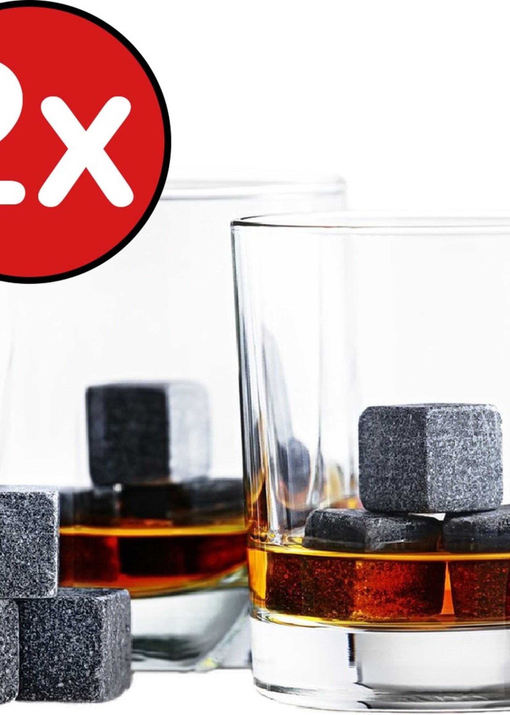 BTH Whiskey Stones Whiskey Stenen Whiskeystenen Luxe Herbuikbare Ijsblokjes - 18 Stuks
