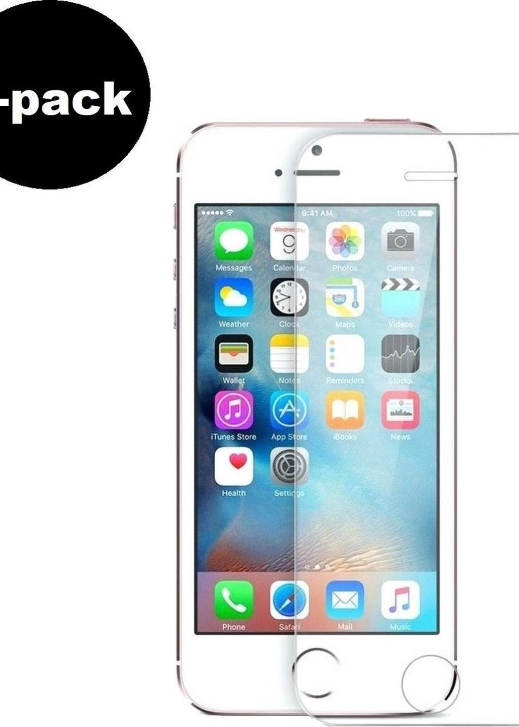 BTH Screenprotector Geschikt voor iPhone 4 Screenprotector Glas Gehard Tempered Glass - Screenprotector Geschikt voor iPhone 4 Screen Protector Screen Cover - 2 PACK