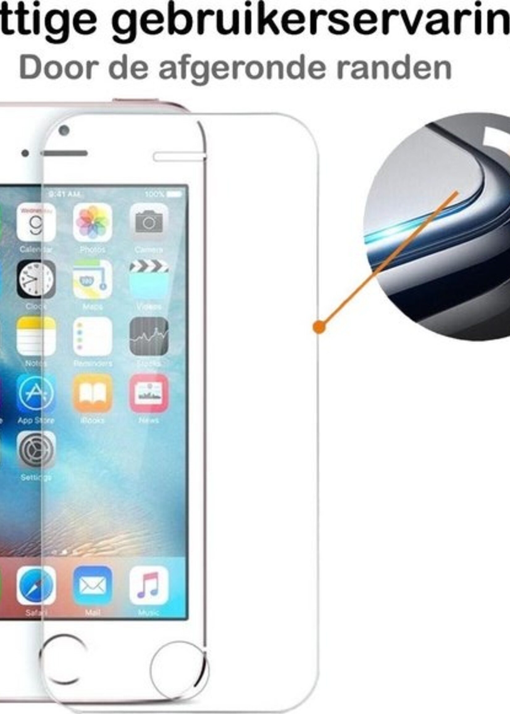 BTH Screenprotector Geschikt voor iPhone 5s Screenprotector Glas Gehard Tempered Glass - Screenprotector Geschikt voor iPhone 5s Screen Protector Screen Cover - 2 PACK