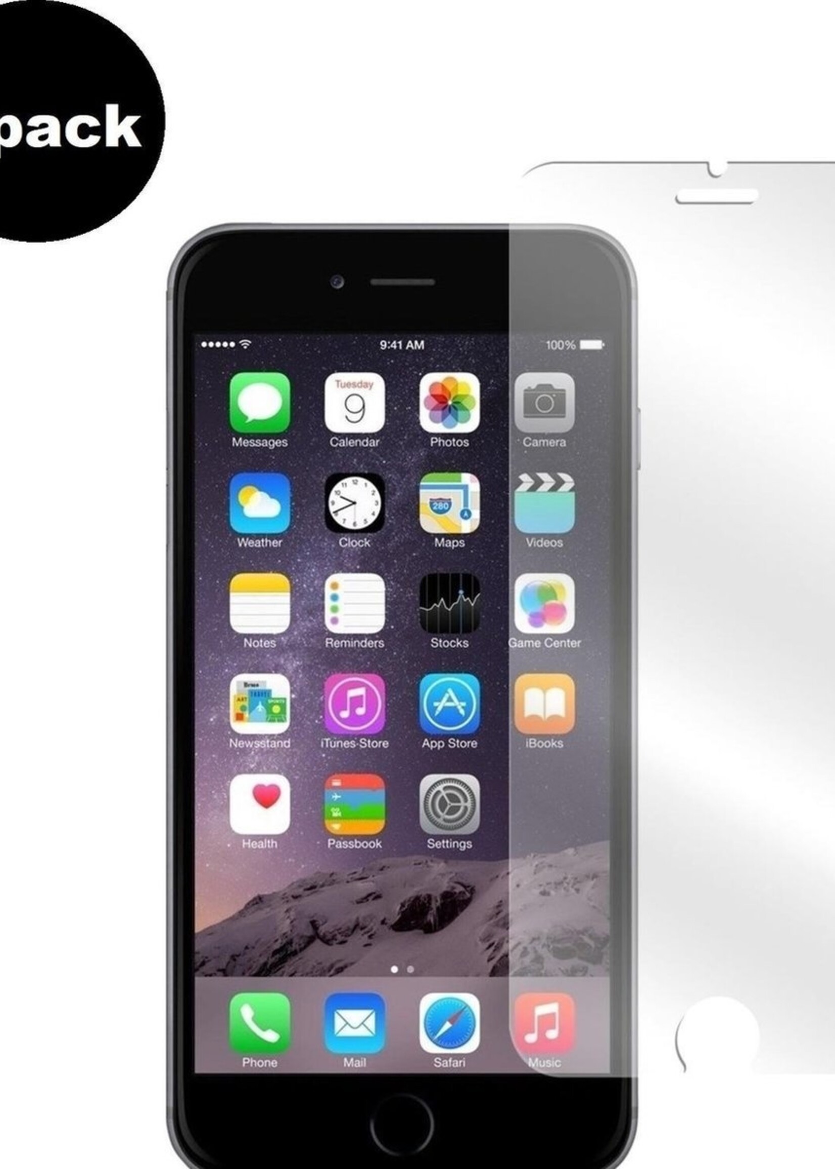 BTH Screenprotector Geschikt voor iPhone 7 Screenprotector Glas Gehard Tempered Glass - Screenprotector Geschikt voor iPhone 7 Screen Protector Screen Cover - 2 PACK