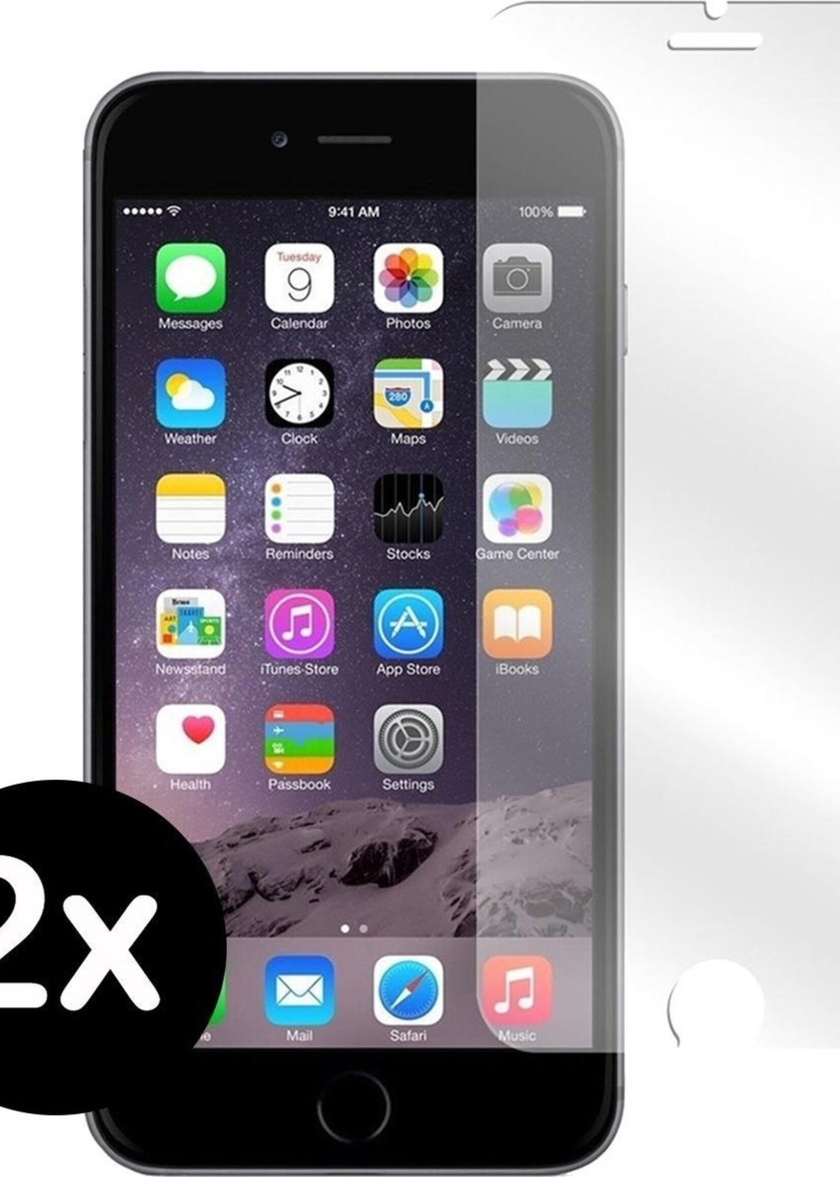 BTH Screenprotector Geschikt voor iPhone 8 Screenprotector Glas Gehard Tempered Glass - Screenprotector Geschikt voor iPhone 8 Screen Protector Screen Cover - 2 PACK