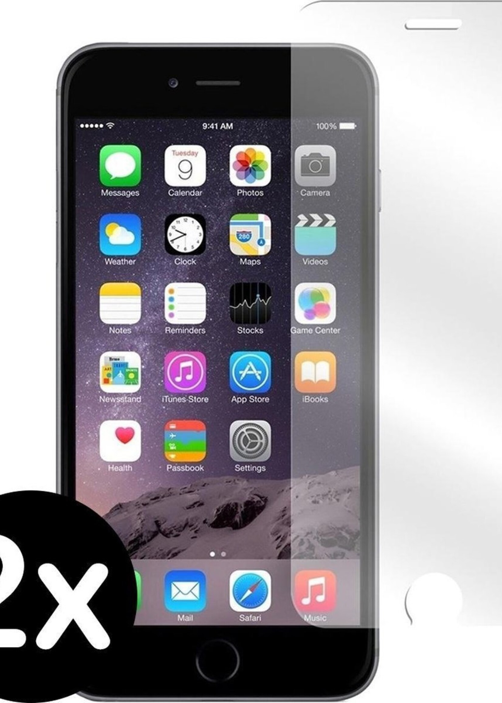 BTH Screenprotector Geschikt voor iPhone 7/8 Screenprotector Glas Gehard Tempered Glass - Screenprotector Geschikt voor iPhone 7/8 Screen Protector Screen Cover - 2 PACK