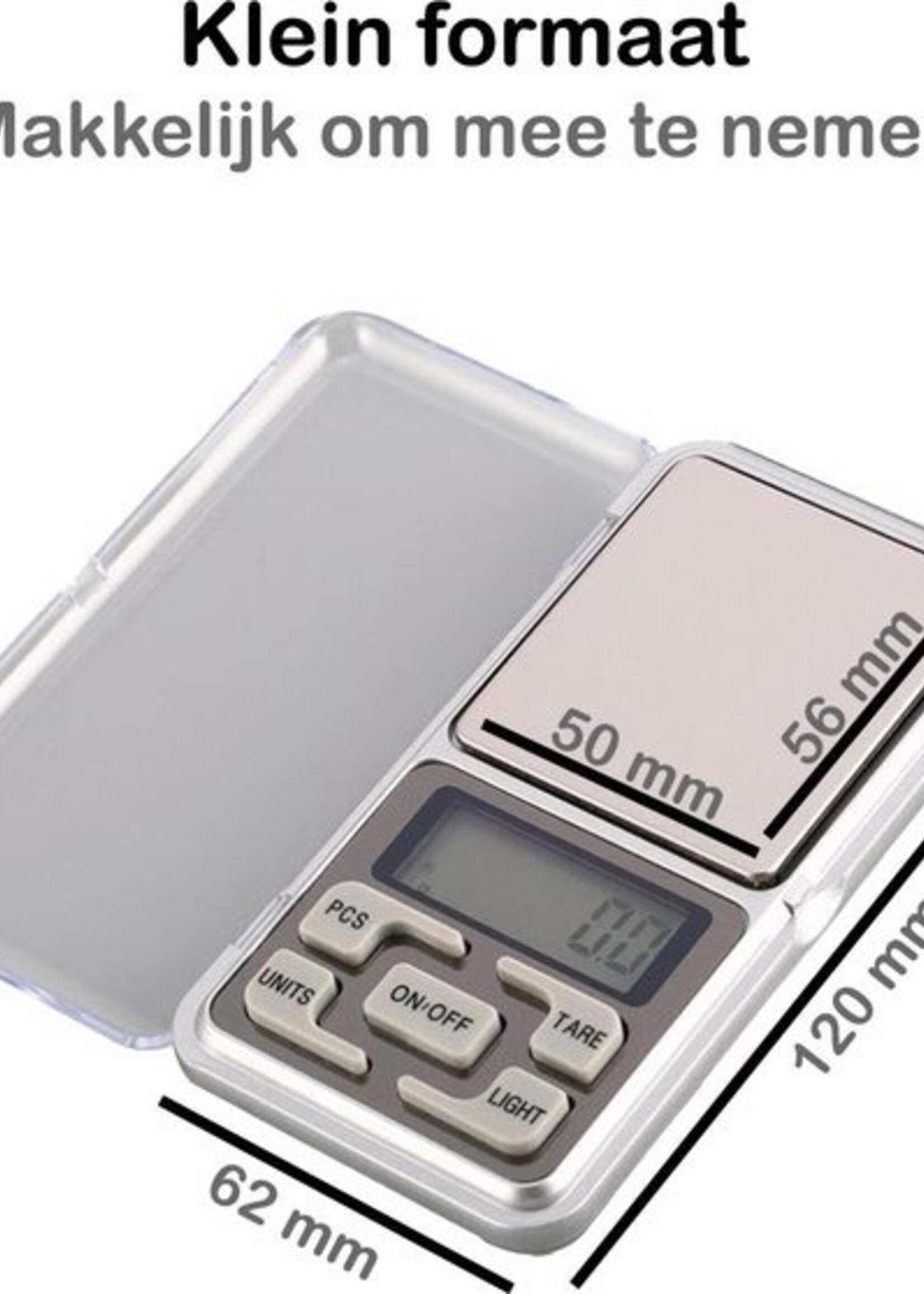 BTH Digitale Precisie Keukenweegschaal - Van 0.01 tot 200 Gram - Zilver