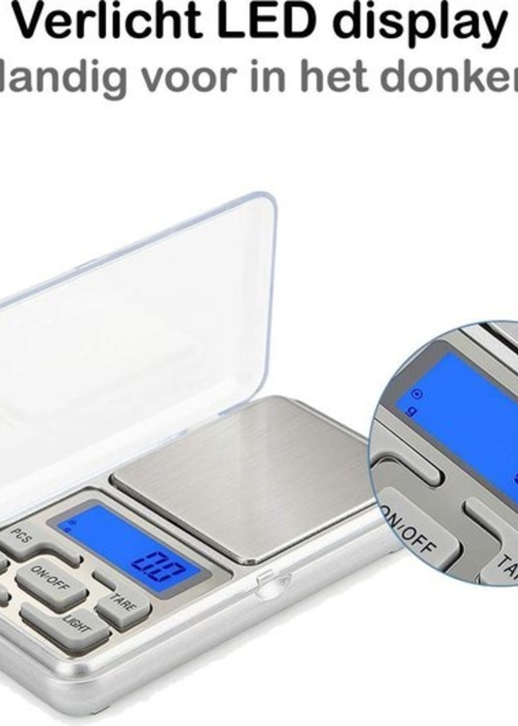 BTH Digitale Precisie Keukenweegschaal - Van 0.01 tot 200 Gram - Zilver