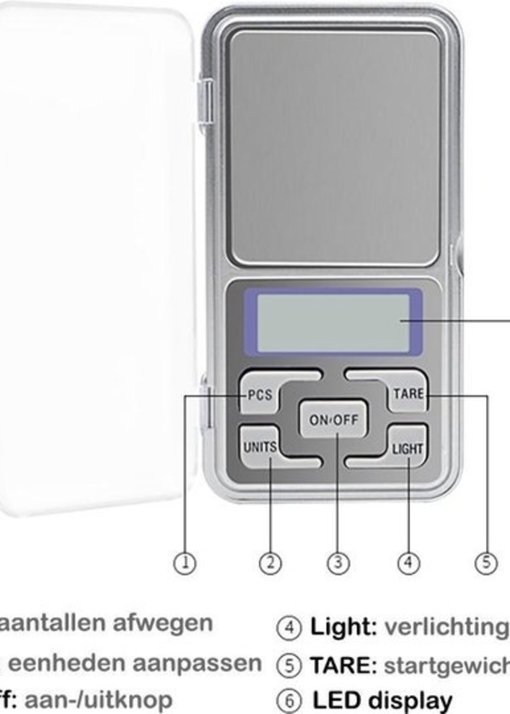 BTH Digitale Precisie Keukenweegschaal - Van 0.01 tot 200 Gram - Zilver