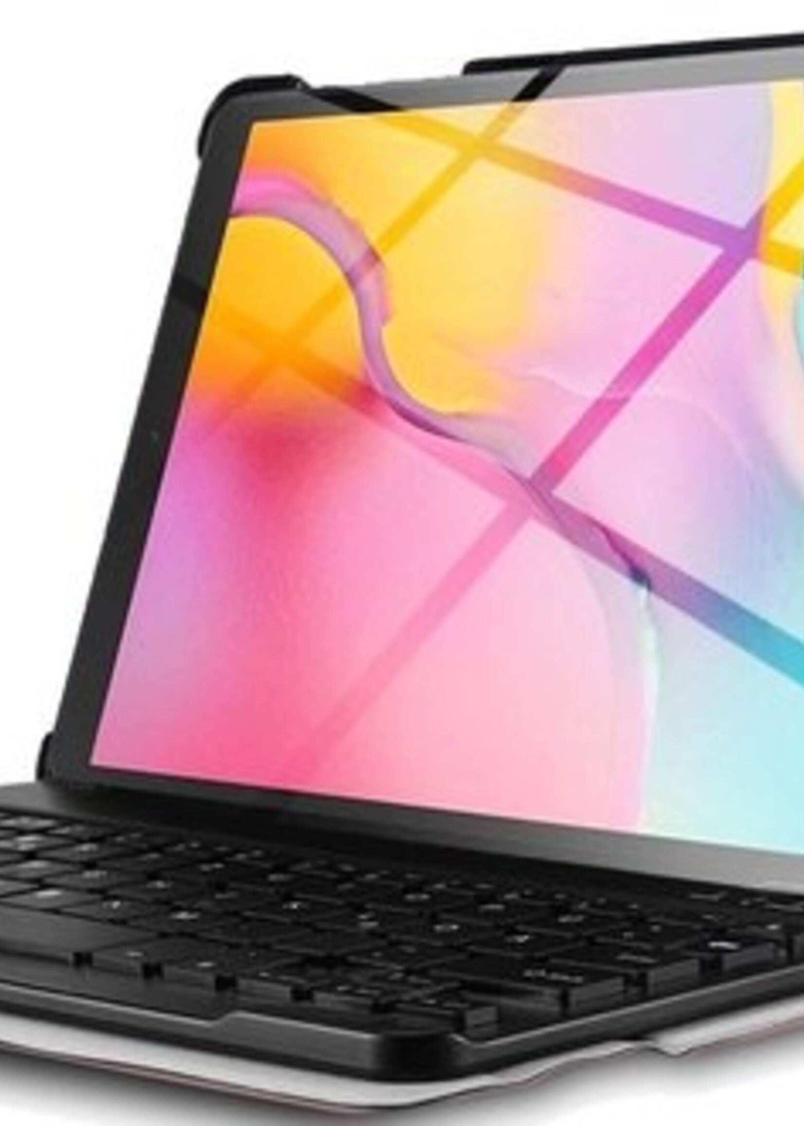 BTH Hoes Geschikt voor Samsung Galaxy Tab A 8.0 2019 Hoes Toetsenbord Hoesje Keyboard Case Cover - Hoesje Geschikt voor Samsung Tab A 8.0 (2019) Hoes Toetsenbord Case - Zwart