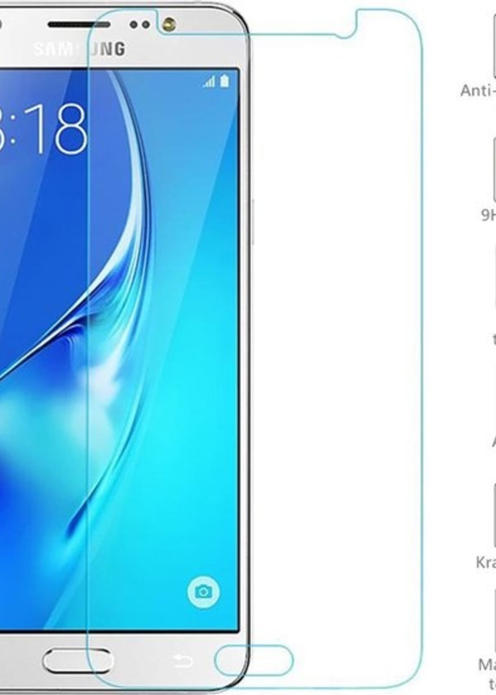 BTH Screenprotector Geschikt voor Samsung J5 2016 Screenprotector Glas Gehard Tempered Glass - Screenprotector Geschikt voor Samsung Galaxy J5 2016 Screen Protector Screen Cover