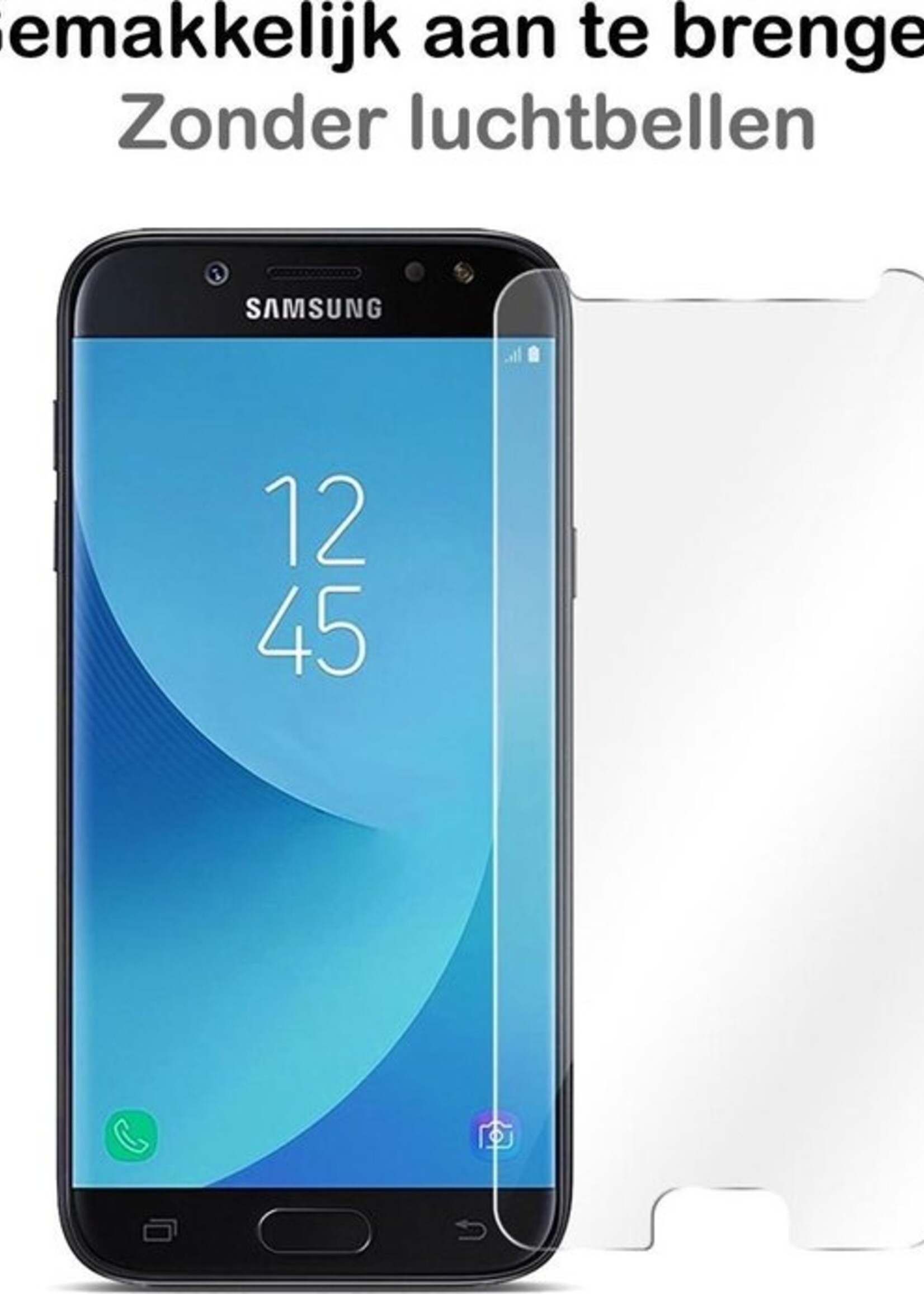 BTH Screenprotector Geschikt voor Samsung J3 2017 Screenprotector Glas Gehard Tempered Glass - Screenprotector Geschikt voor Samsung Galaxy J3 2017 Screen Protector Screen Cover - 2 PACK