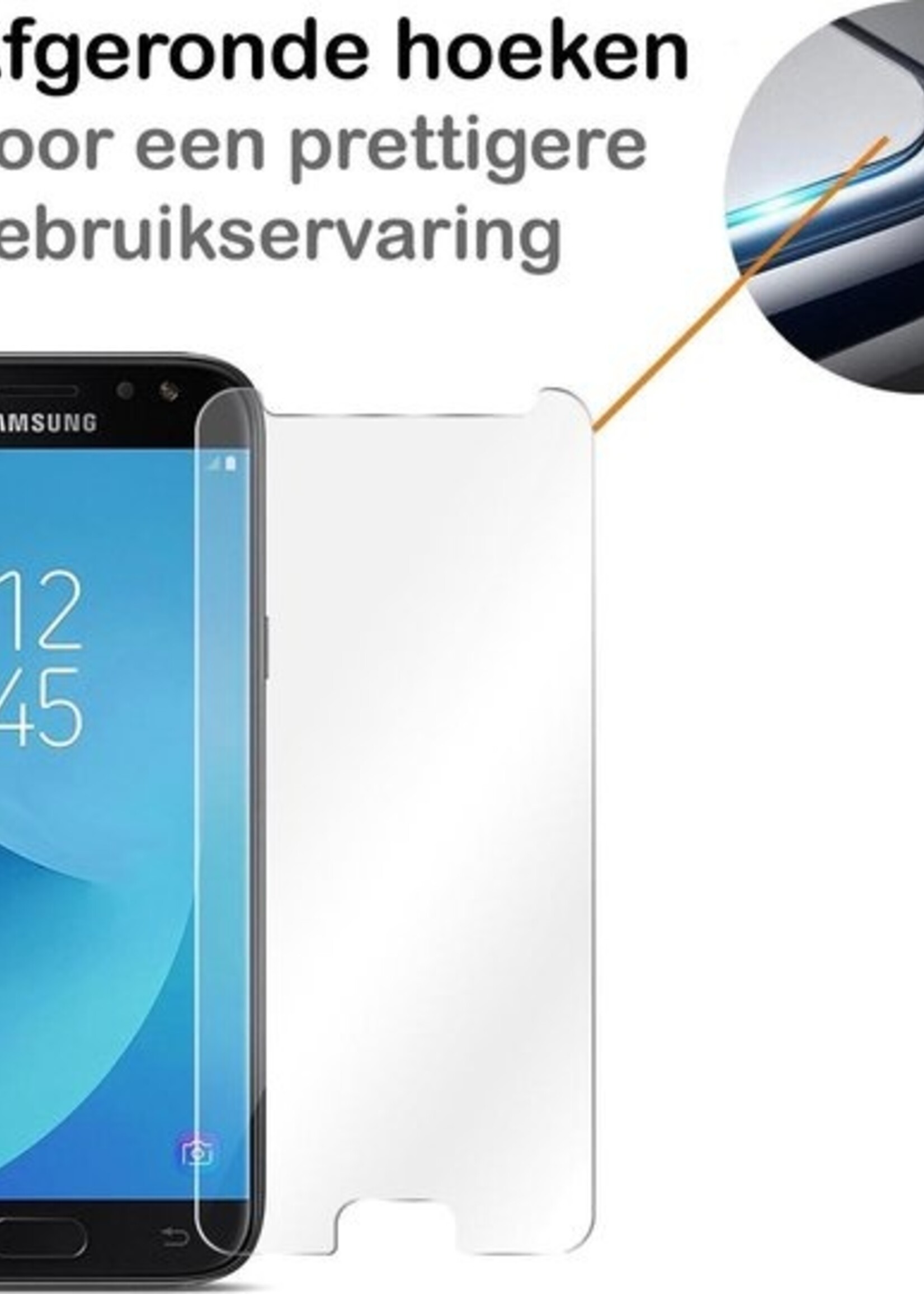 BTH Screenprotector Geschikt voor Samsung J3 2017 Screenprotector Glas Gehard Tempered Glass - Screenprotector Geschikt voor Samsung Galaxy J3 2017 Screen Protector Screen Cover - 2 PACK