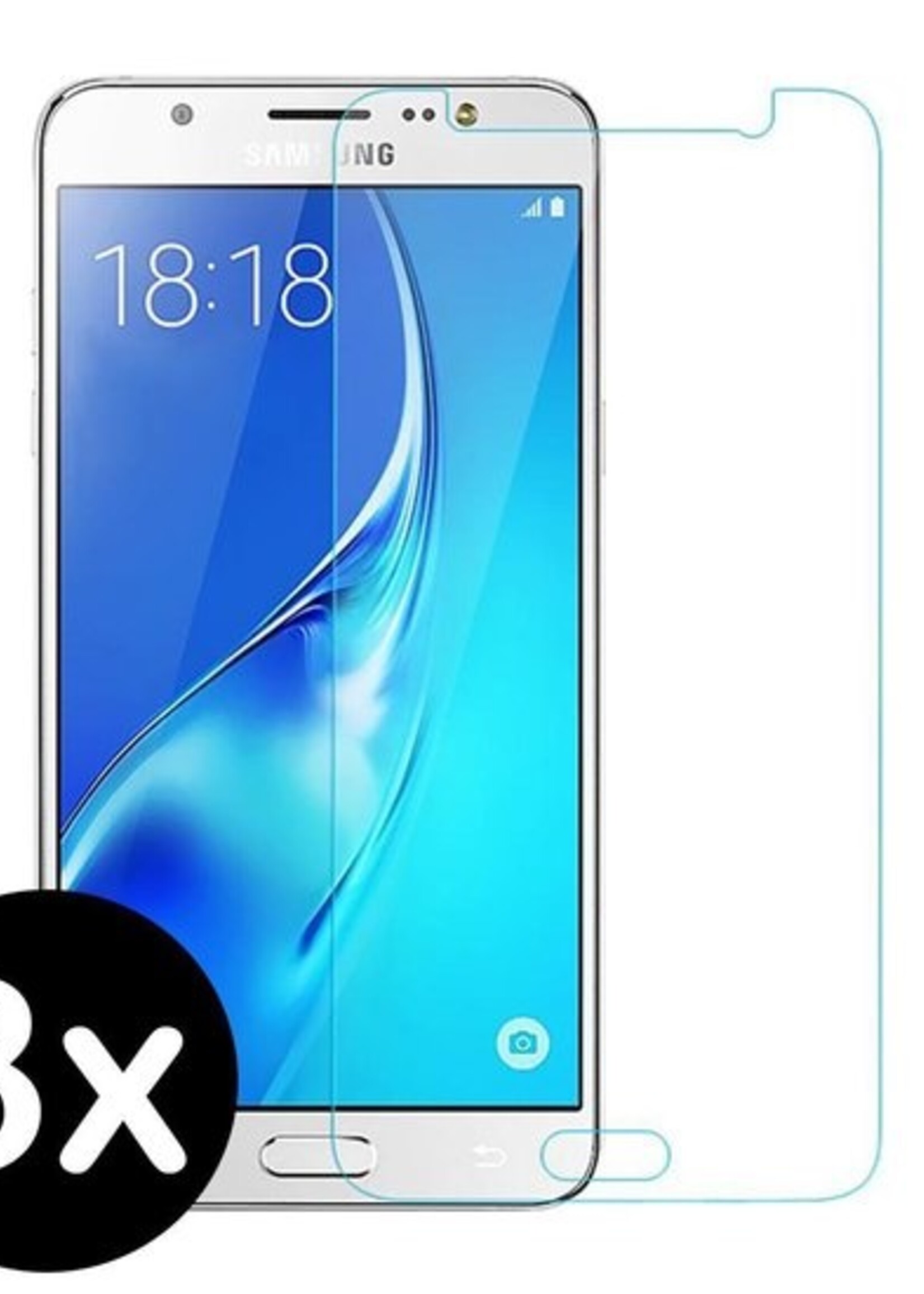 BTH Screenprotector Geschikt voor Samsung J5 2016 Screenprotector Glas Gehard Tempered Glass - Screenprotector Geschikt voor Samsung Galaxy J5 2016 Screen Protector Screen Cover - 3 PACK