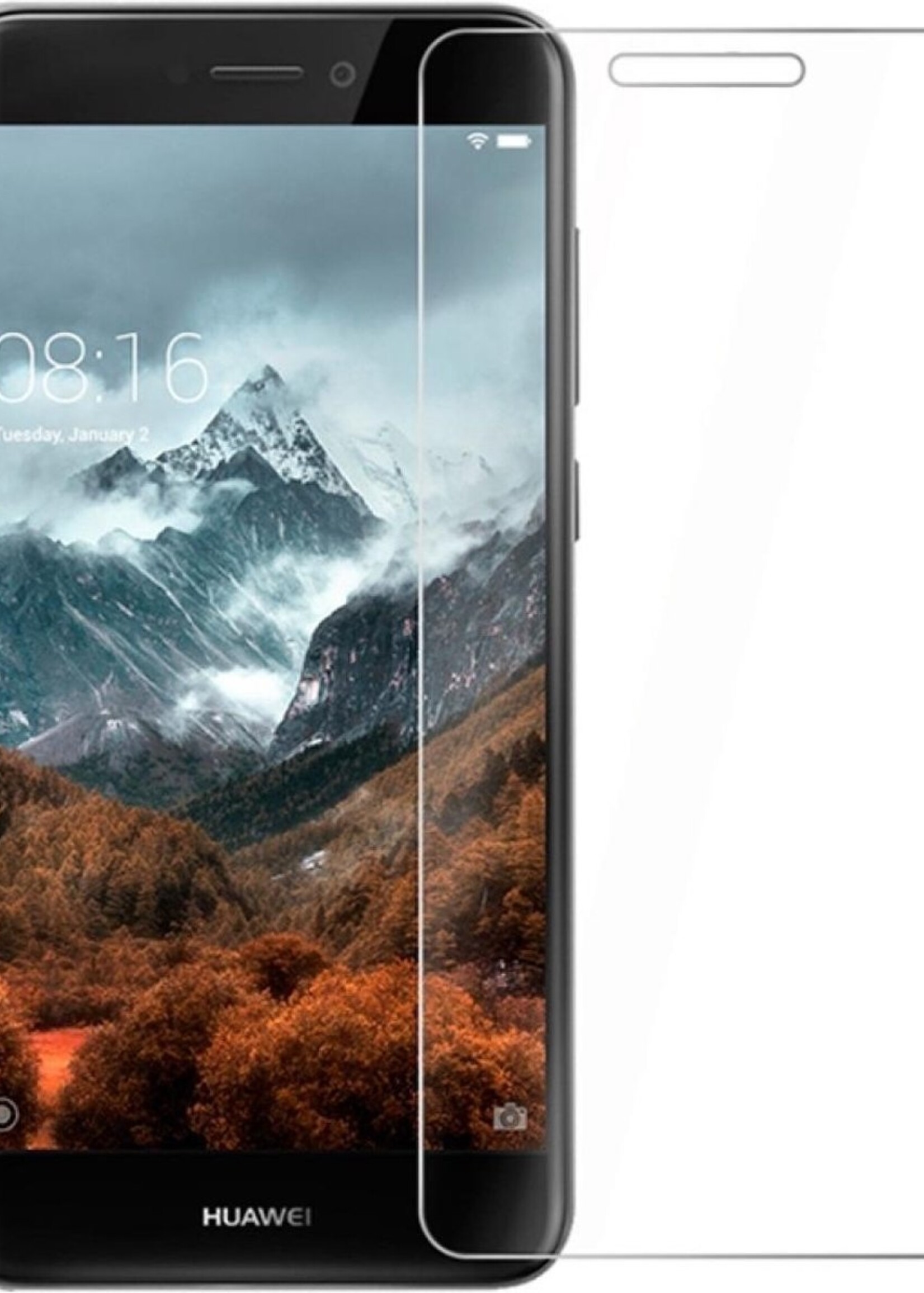 BTH Screenprotector Geschikt voor Huawei P8/P9 Lite 2017 Screenprotector Glas Gehard Tempered Glass - Screenprotector Geschikt voor Huawei P8/P9 Lite 2017 Screen Protector Screen Cover