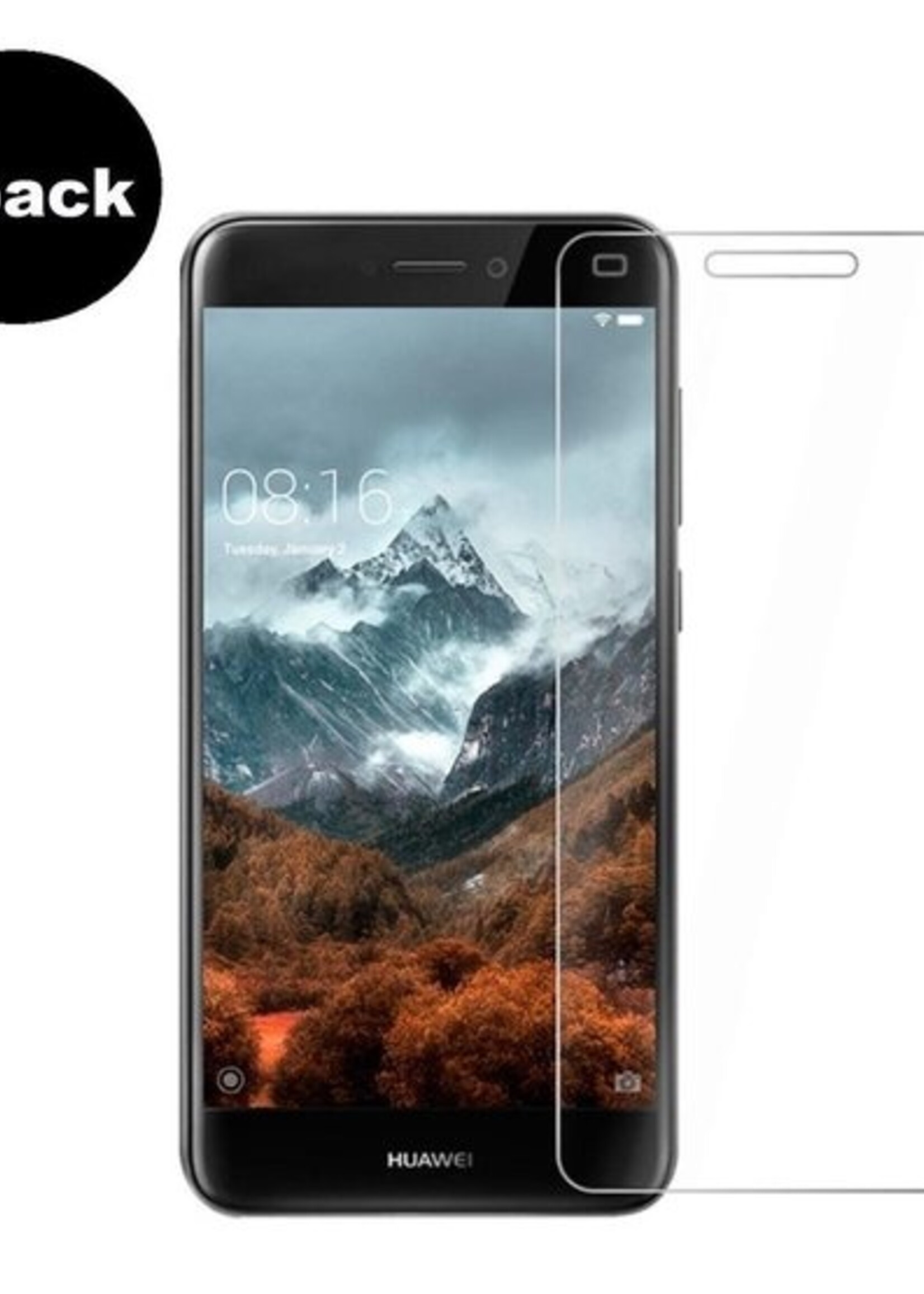 BTH Screenprotector Geschikt voor Huawei P8 Lite 2017 Screenprotector Glas Gehard Tempered Glass - Screenprotector Geschikt voor Huawei P8 Lite (2017) Screen Protector Screen Cover - 2 PACK