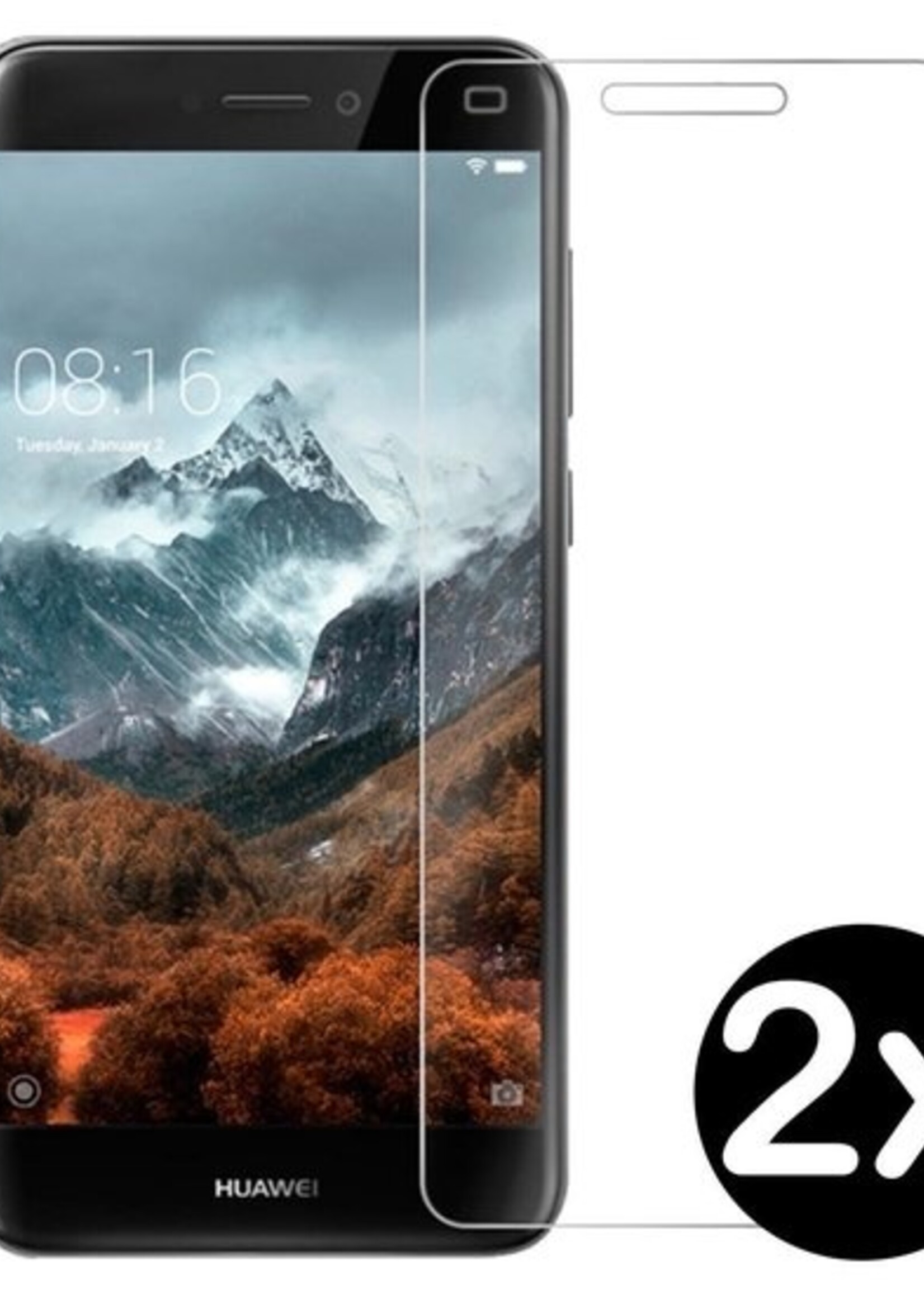 BTH Screenprotector Geschikt voor Huawei P8 Lite 2017 Screenprotector Glas Gehard Tempered Glass - Screenprotector Geschikt voor Huawei P8 Lite (2017) Screen Protector Screen Cover - 2 PACK