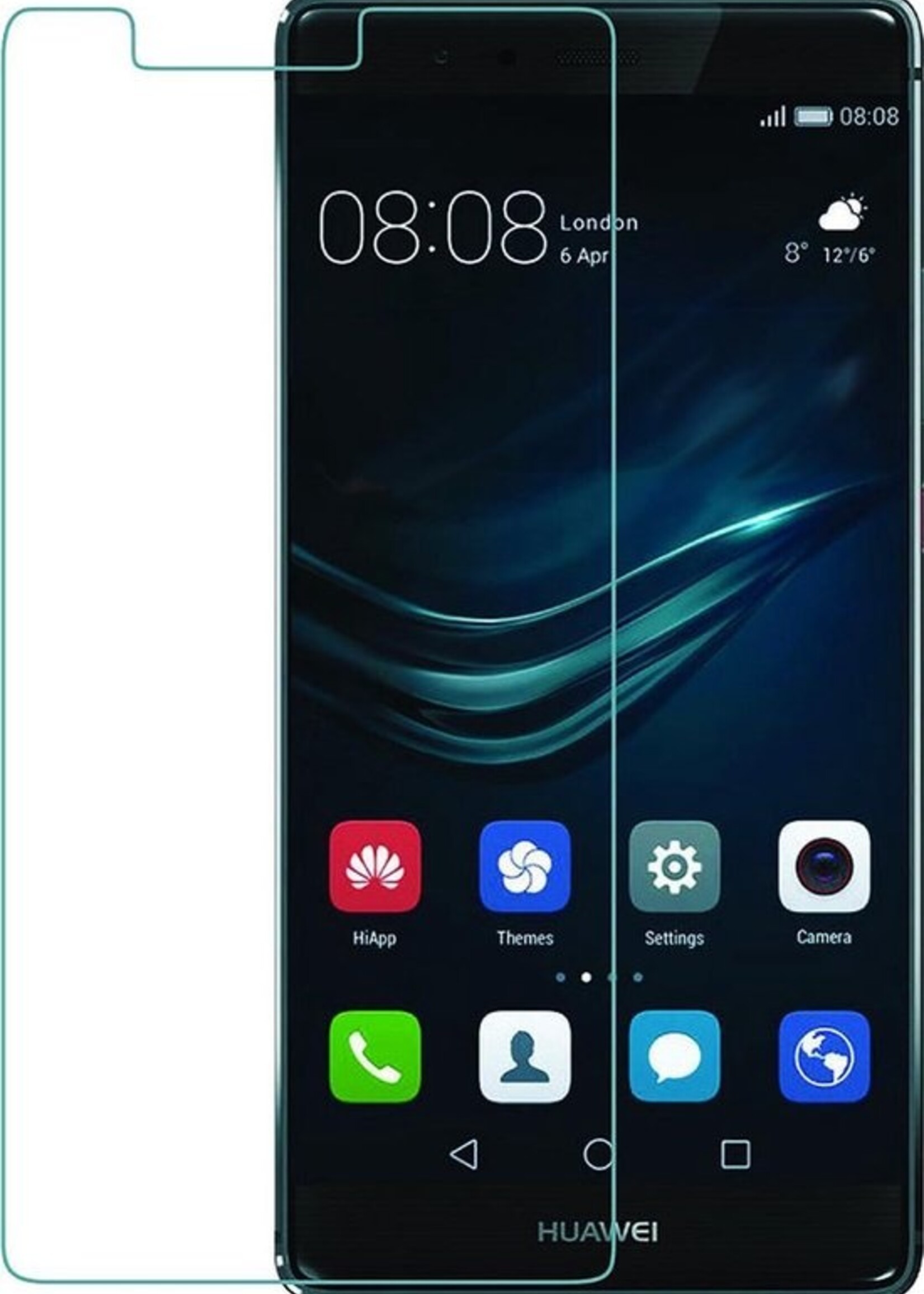 BTH Screenprotector Geschikt voor Huawei P9 Screenprotector Glas Gehard Tempered Glass - Screenprotector Geschikt voor Huawei P9 Screen Protector Screen Cover - 2 PACK