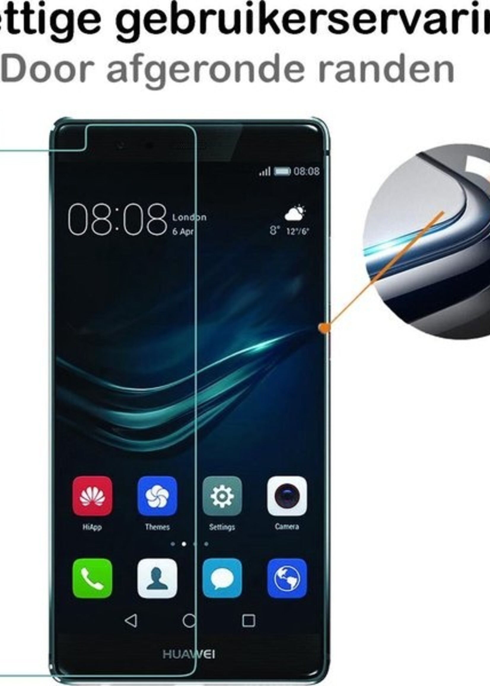 BTH Screenprotector Geschikt voor Huawei P9 Screenprotector Glas Gehard Tempered Glass - Screenprotector Geschikt voor Huawei P9 Screen Protector Screen Cover - 2 PACK