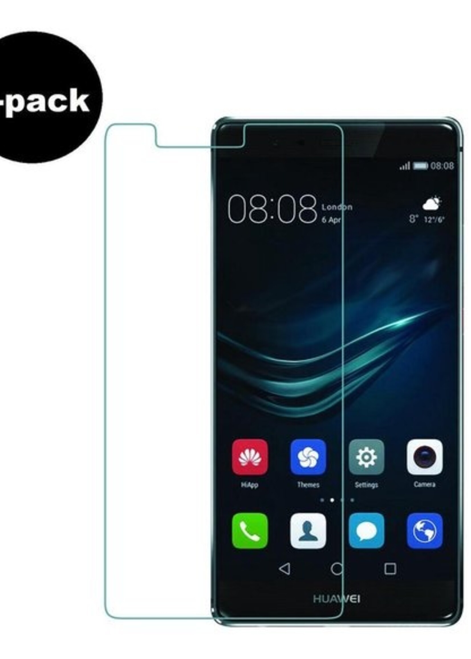 BTH Screenprotector Geschikt voor Huawei P9 Screenprotector Glas Gehard Tempered Glass - Screenprotector Geschikt voor Huawei P9 Screen Protector Screen Cover - 2 PACK
