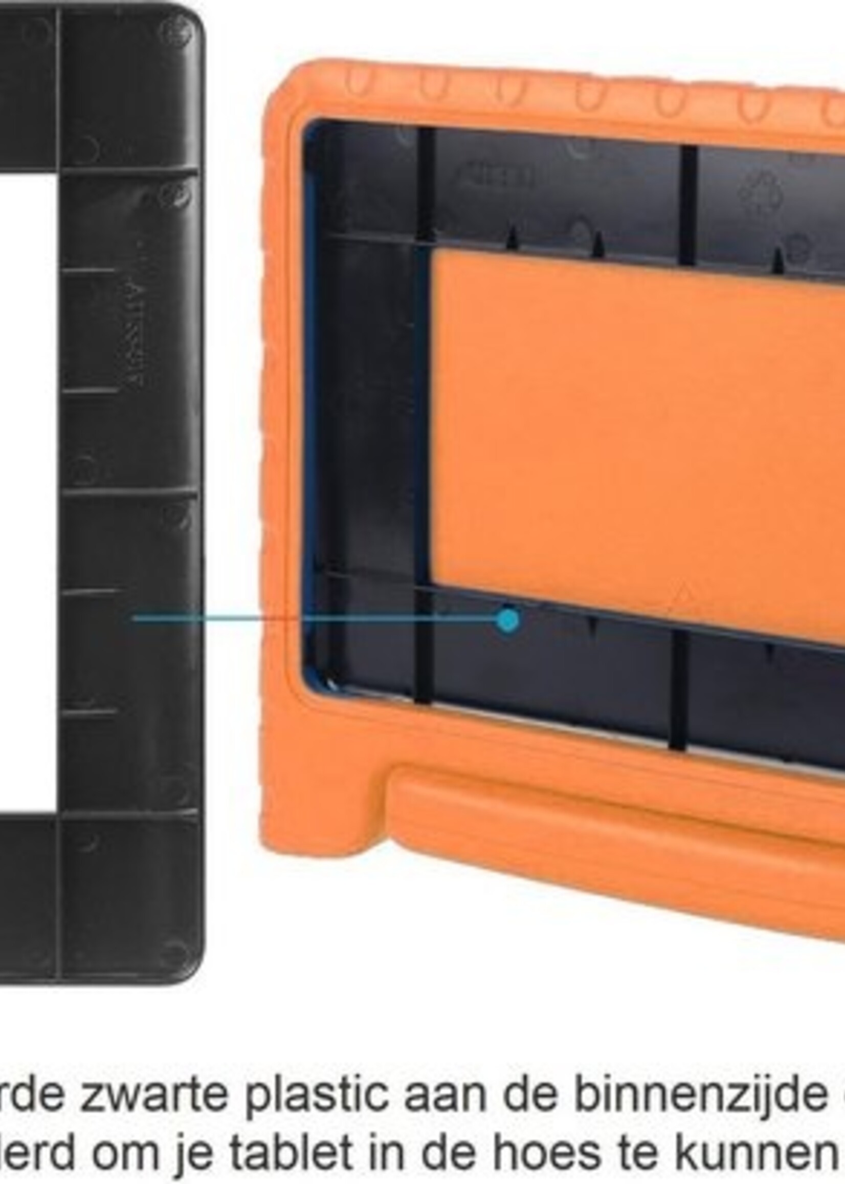 BTH Kinderhoes Geschikt voor iPad Pro 9.7 Hoes Kinder Hoesje Kids Case Cover Kidsproof Met Screenprotector - Hoesje Geschikt voor iPad Pro 9.7 Hoesje Kinder Hoes - Oranje