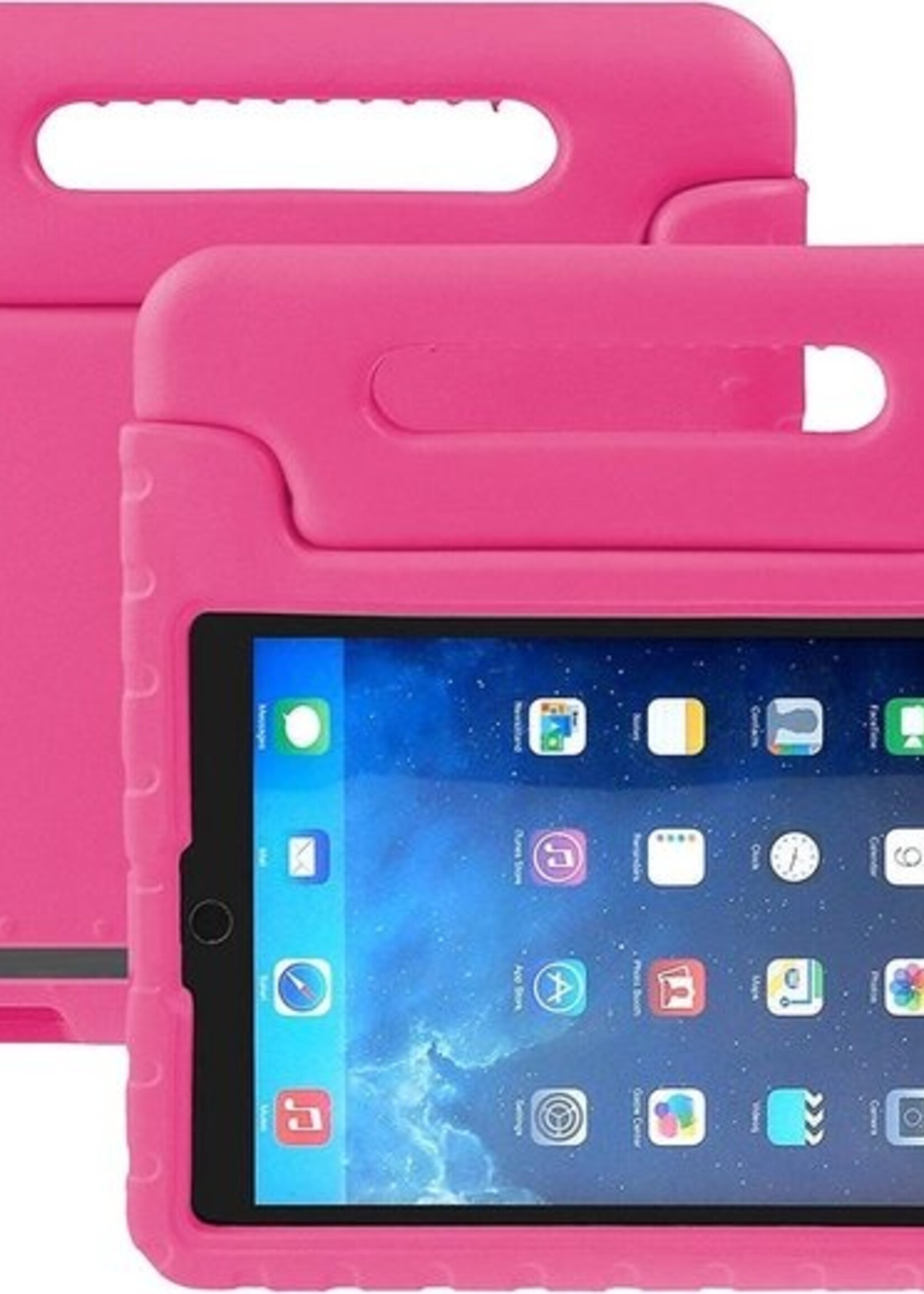 BTH Kinderhoes Geschikt voor iPad Mini 5 Hoes Kinder Hoesje Kids Case Cover Kidsproof Met Screenprotector - Hoesje Geschikt voor iPad Mini 5 Hoesje Kinder Hoes - Roze