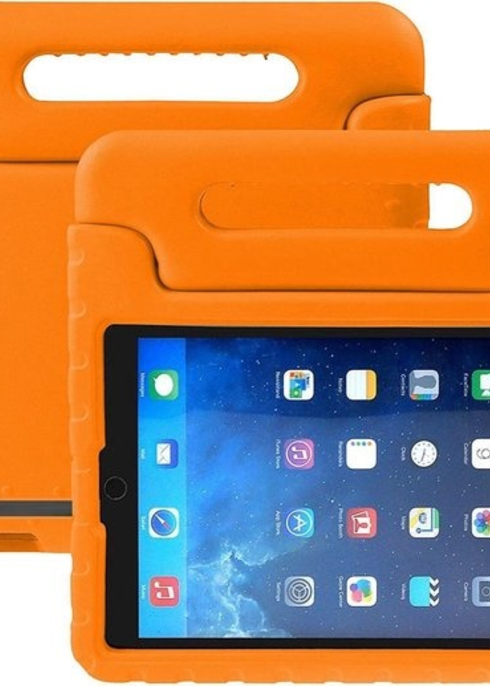 BTH Kinderhoes Geschikt voor iPad Mini 4/5 Hoes Kinder Hoesje Kids Case Cover Kidsproof Met Screenprotector - Hoesje Geschikt voor iPad Mini 4/5 Hoesje Kinder Hoes - Oranje