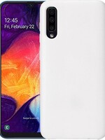 BTH BTH Samsung Galaxy A50 Hoesje Siliconen Hoes Back Cover Case - Wit
