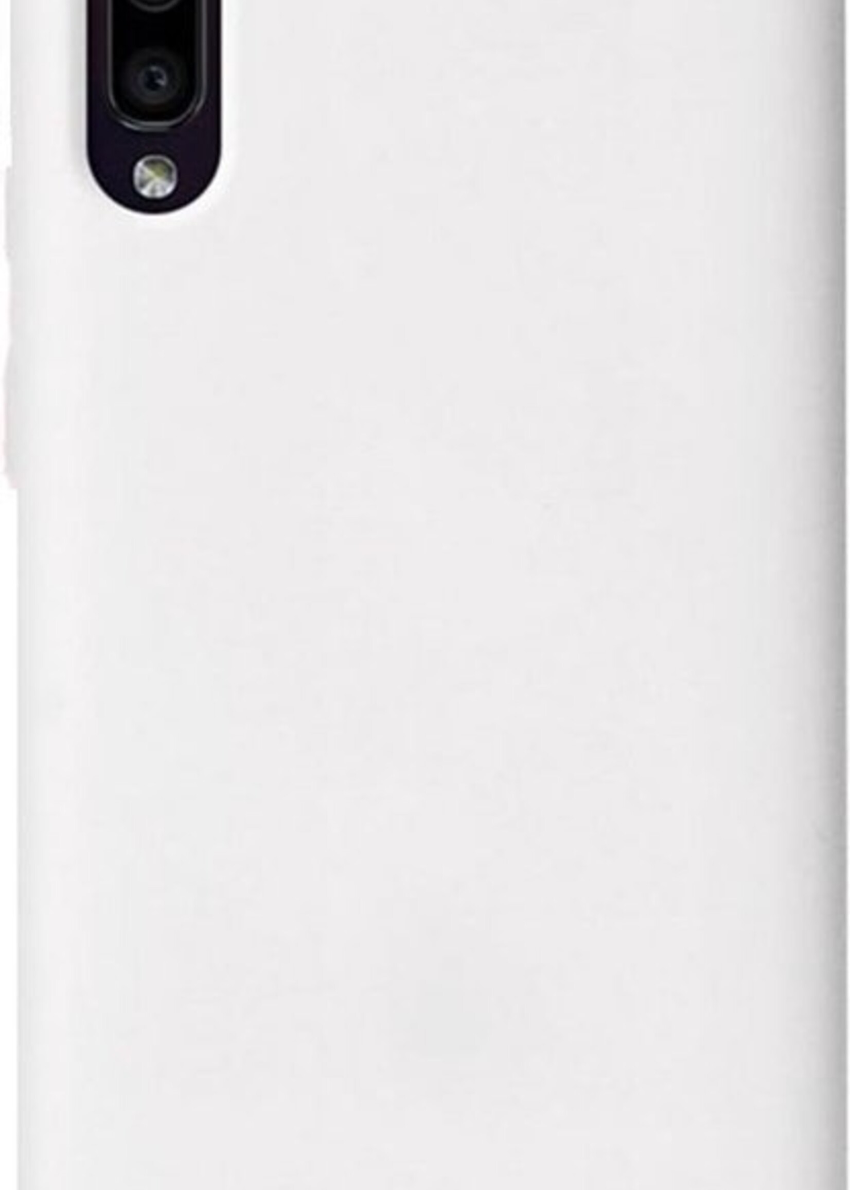 BTH Hoesje Geschikt voor Samsung Galaxy A50 Hoesje Siliconen Case Hoes - Hoes Geschikt voor Samsung A50 Hoes Cover Case - Wit