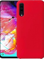 BTH BTH Samsung Galaxy A50 Hoesje Siliconen Hoes Back Cover Case - Rood