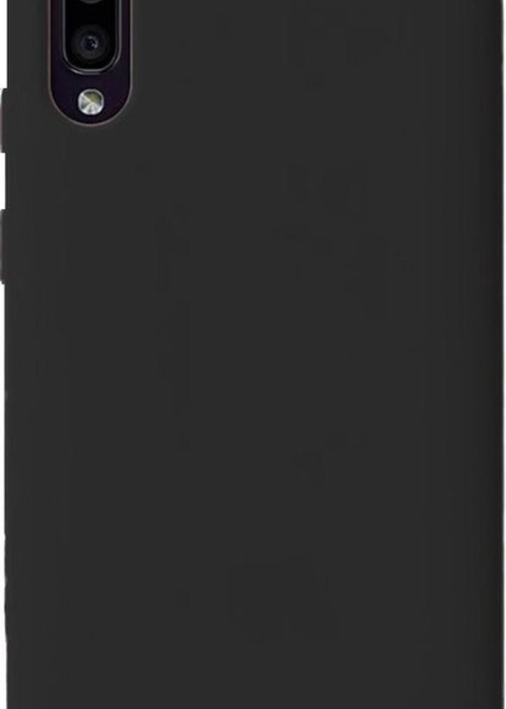 BTH Hoesje Geschikt voor Samsung Galaxy A50 Hoesje Siliconen Case Hoes - Hoes Geschikt voor Samsung A50 Hoes Cover Case - Zwart