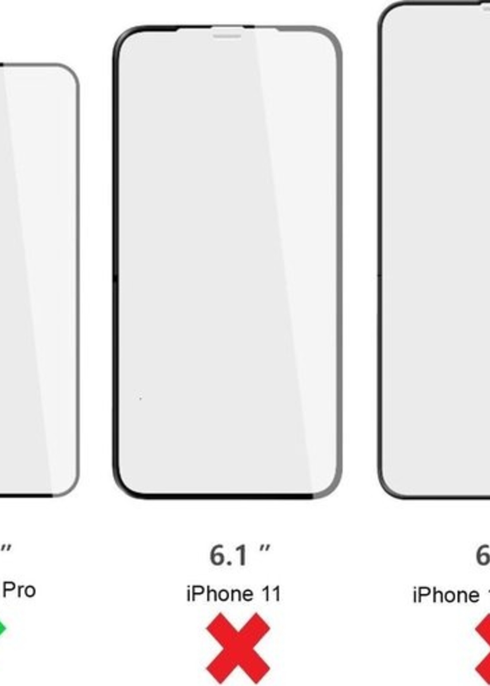 BTH Screenprotector Geschikt voor iPhone 11 Pro Screenprotector Glas Gehard Tempered Glass Full Cover - Screenprotector Geschikt voor iPhone 11 Pro Screen Protector Screen Cover - 3 PACK