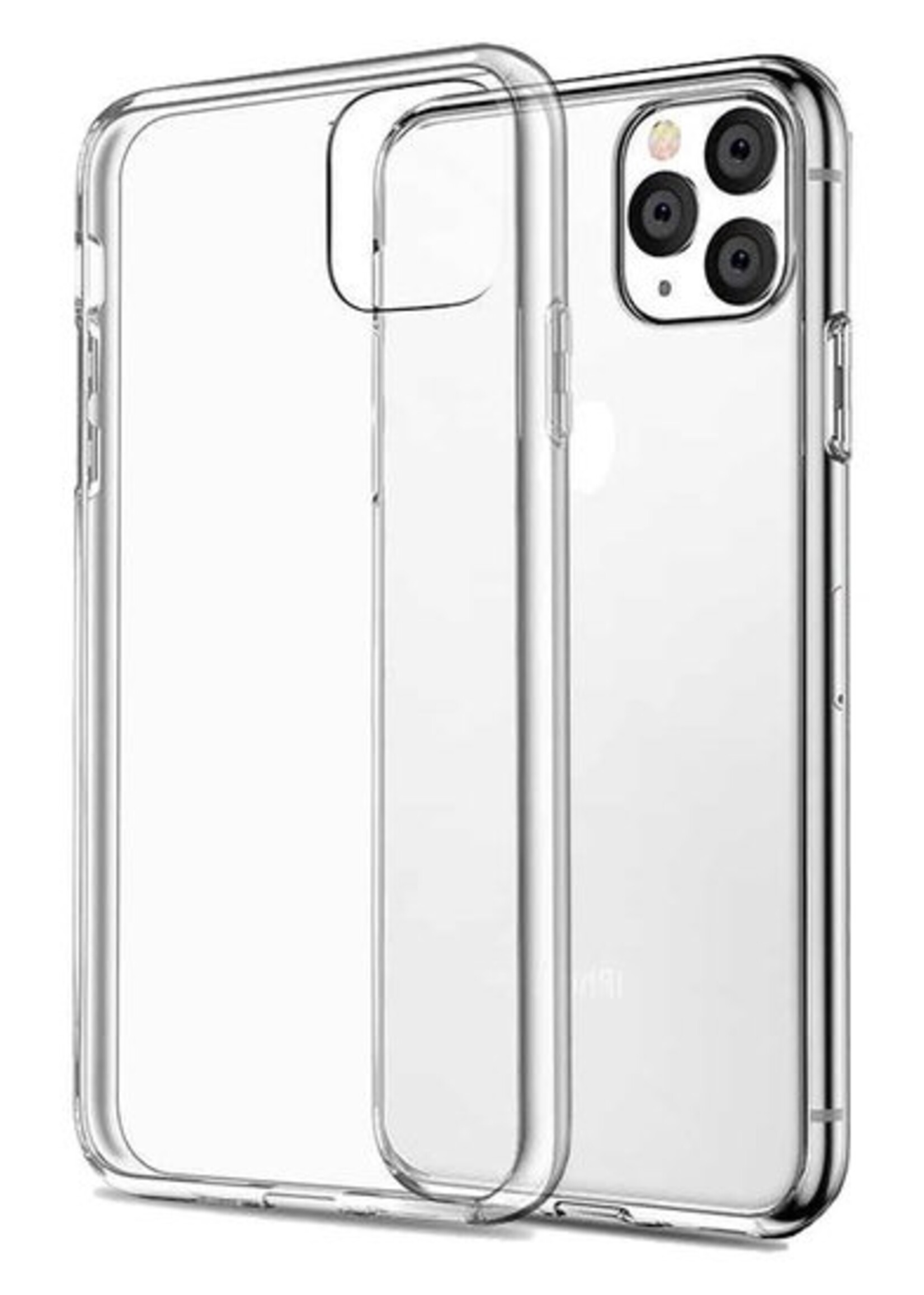 BTH Hoesje Geschikt voor iPhone 11 Pro Max Hoesje Siliconen Case Hoes - Hoes Geschikt voor iPhone 11 Pro Max Hoes Cover Case - Transparant