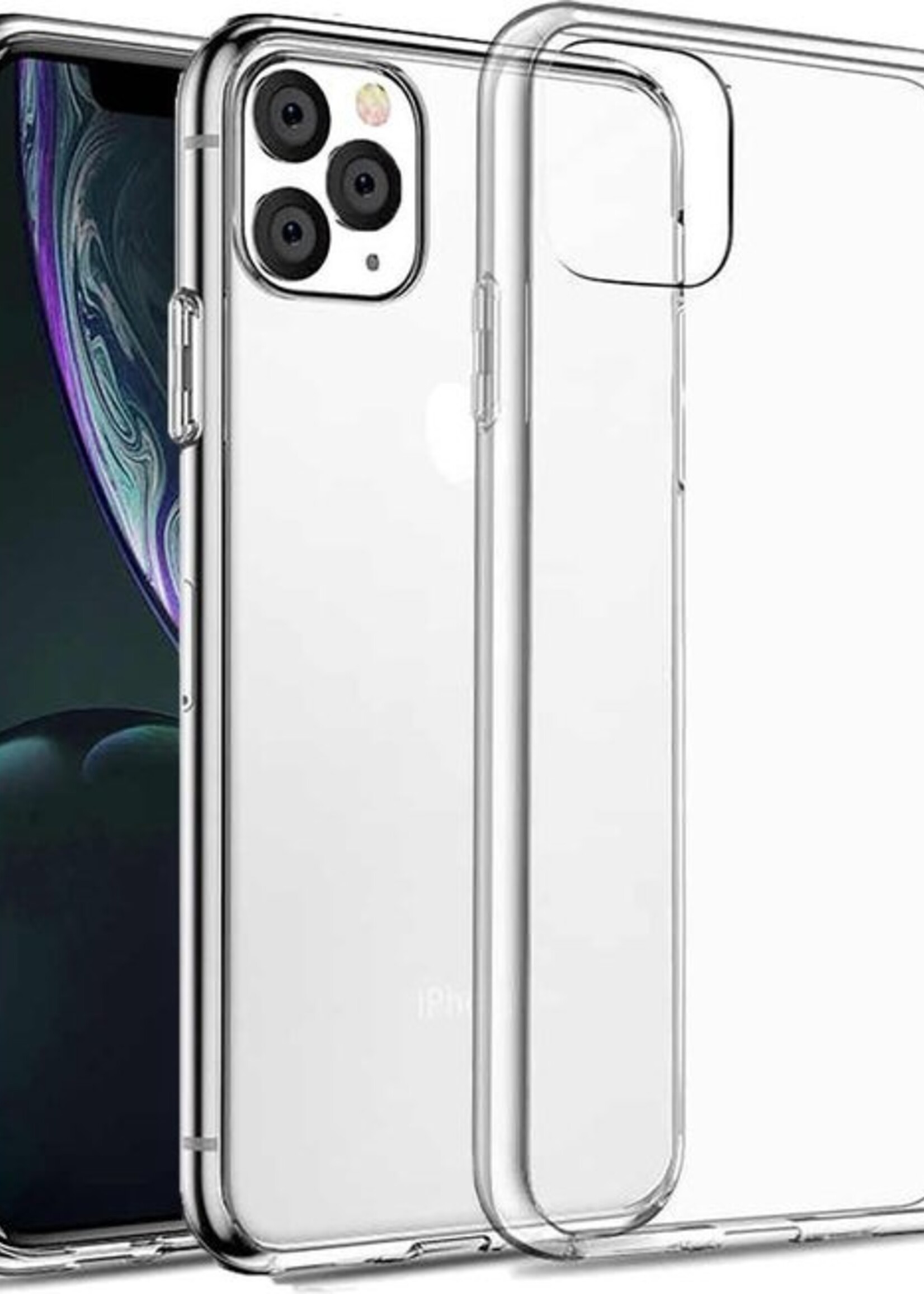 BTH Hoesje Geschikt voor iPhone 11 Pro Max Hoesje Siliconen Case Hoes - Hoes Geschikt voor iPhone 11 Pro Max Hoes Cover Case - Transparant