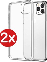 BTH BTH iPhone 11 Pro Siliconen Hoesje Back Cover Shock Hoes Case - 2 PACK