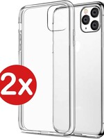 BTH BTH iPhone 11 Pro Max Siliconen Hoesje Back Cover Shock Hoes Case - 2 PACK