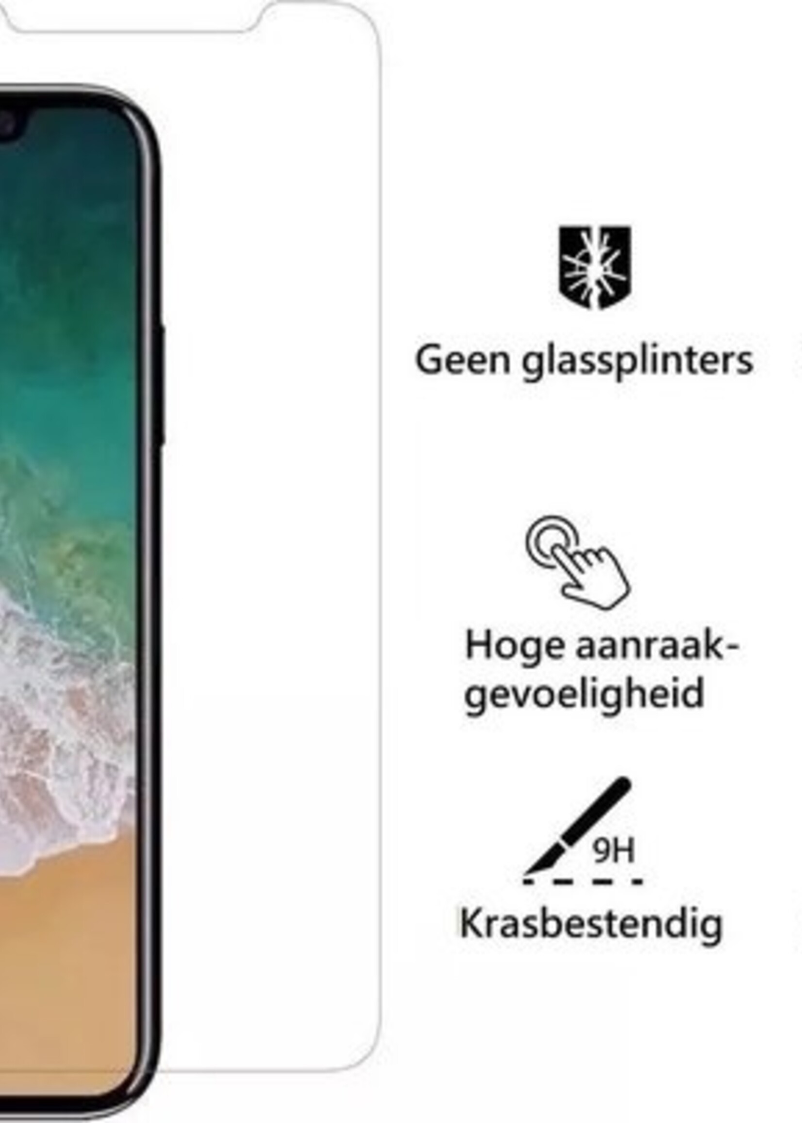BTH Hoesje Geschikt voor iPhone 11 Hoesje Siliconen Shock Proof Case Hoes Met 2x Screenprotector - Hoes Geschikt voor iPhone 11 Hoes Cover Case Shockproof - Transparant