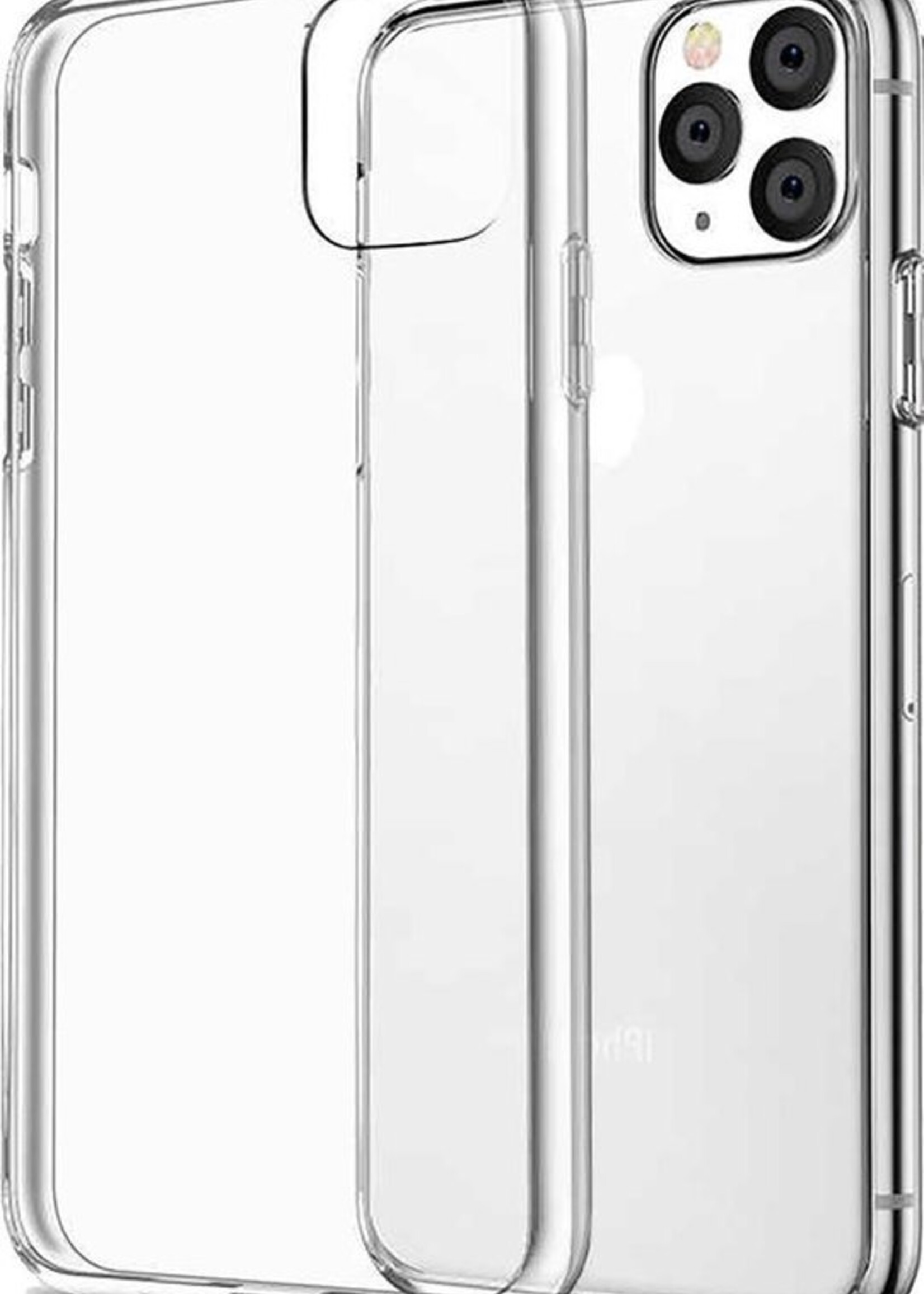 BTH Hoesje Geschikt voor iPhone 11 Pro Max Hoesje Siliconen Case Hoes - Hoes Geschikt voor iPhone 11 Pro Max Hoes Cover Case - Transparant