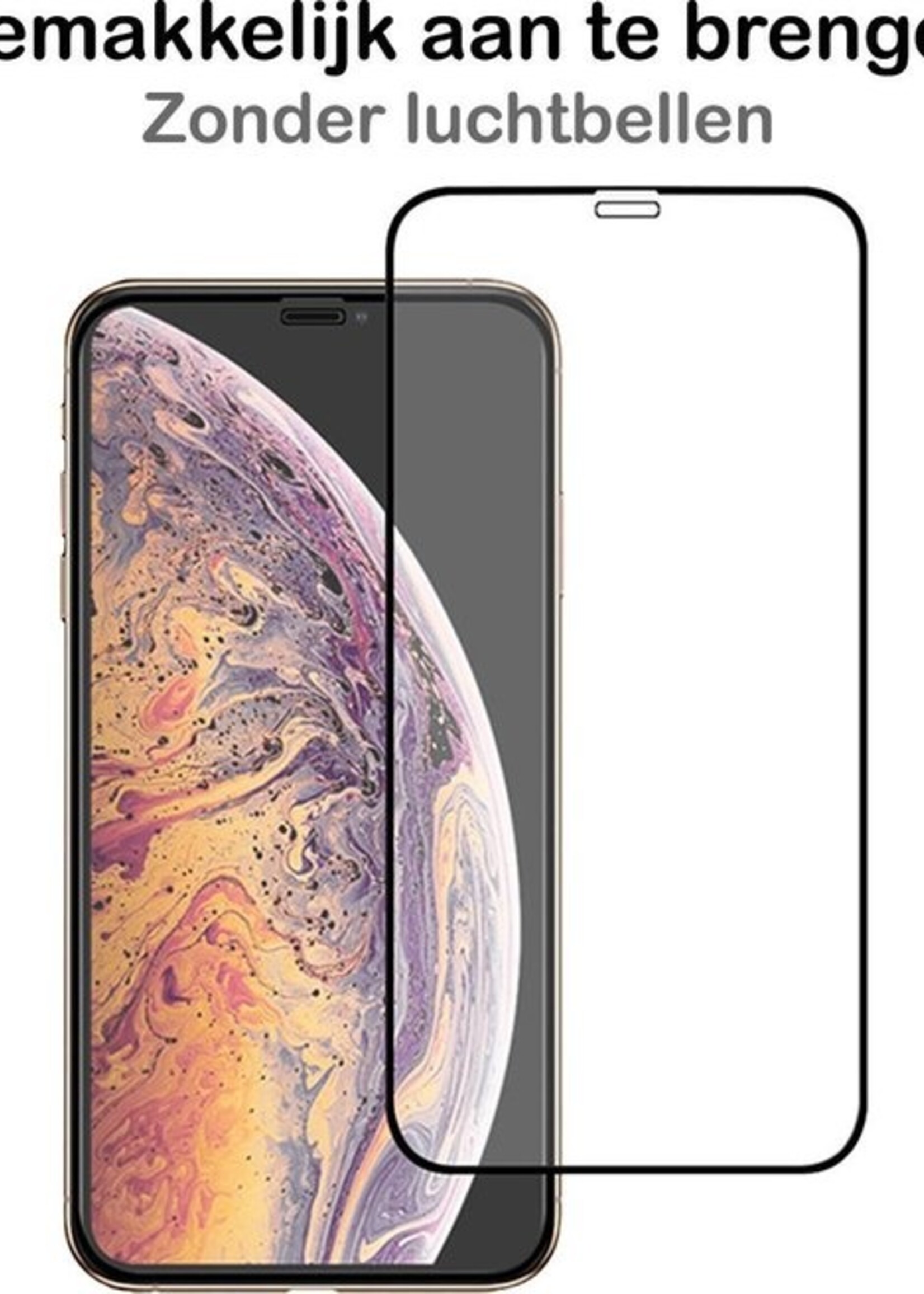 BTH Screenprotector Geschikt voor iPhone XR Screenprotector Glas Gehard Tempered Glass Full Cover - Screenprotector Geschikt voor iPhone XR Screen Protector Screen Cover - 3 PACK