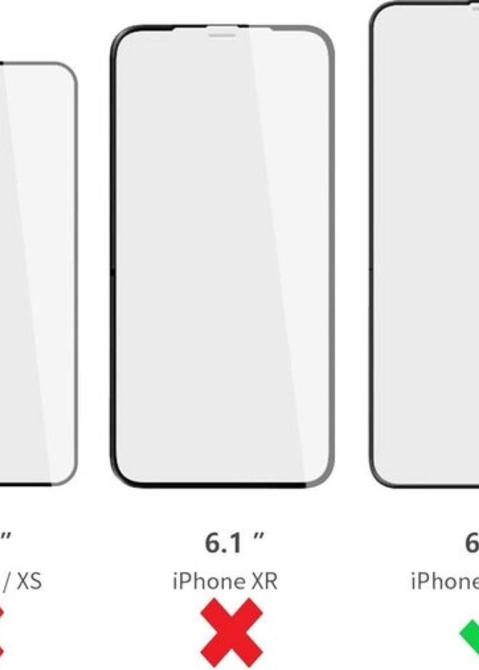 BTH Screenprotector Geschikt voor iPhone Xs Max Screenprotector Glas Gehard Tempered Glass Full Cover - Screenprotector Geschikt voor iPhone Xs Max Screen Protector Screen Cover - 3 PACK