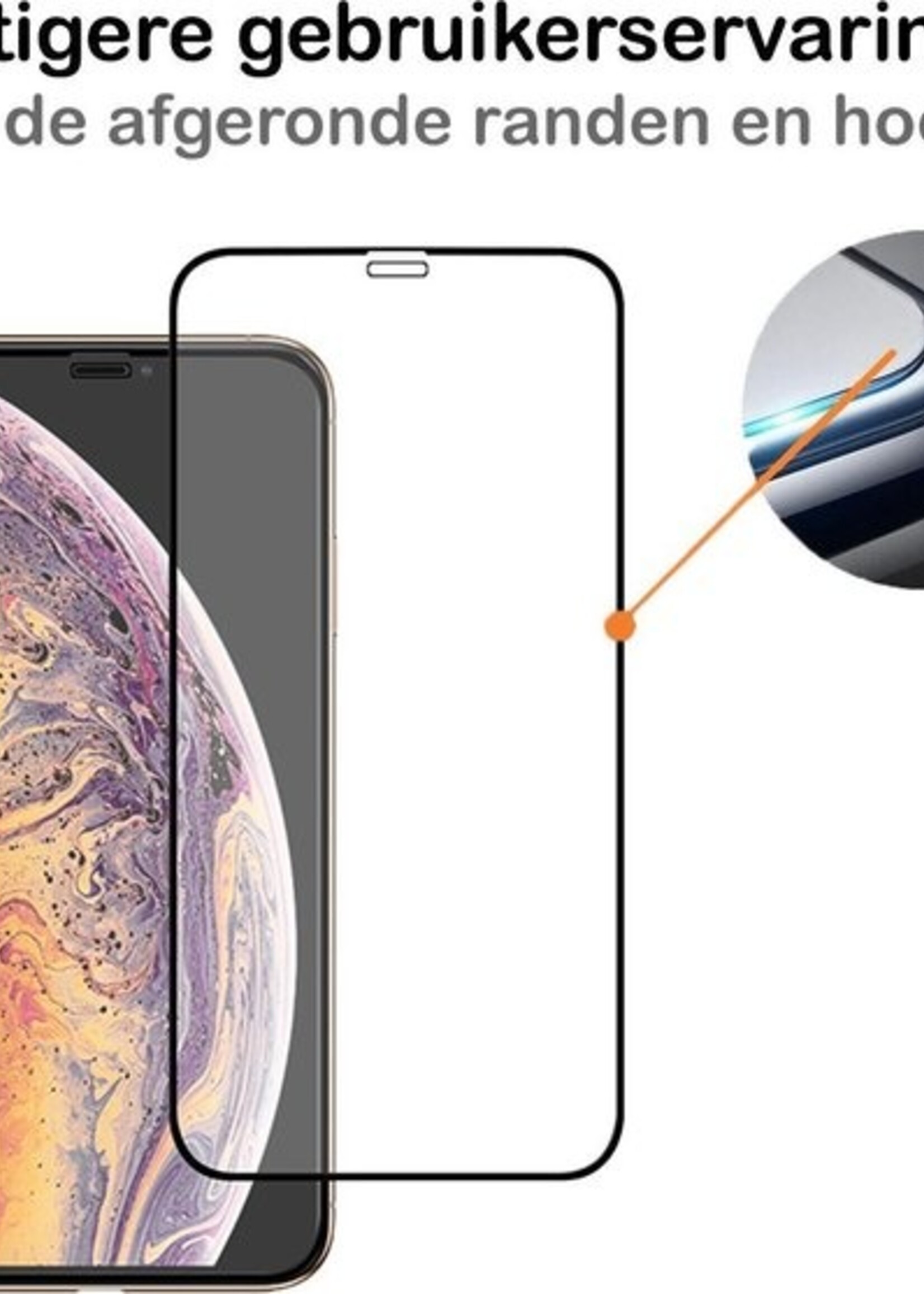 BTH Screenprotector Geschikt voor iPhone Xs Max Screenprotector Glas Gehard Tempered Glass Full Cover - Screenprotector Geschikt voor iPhone Xs Max Screen Protector Screen Cover - 3 PACK
