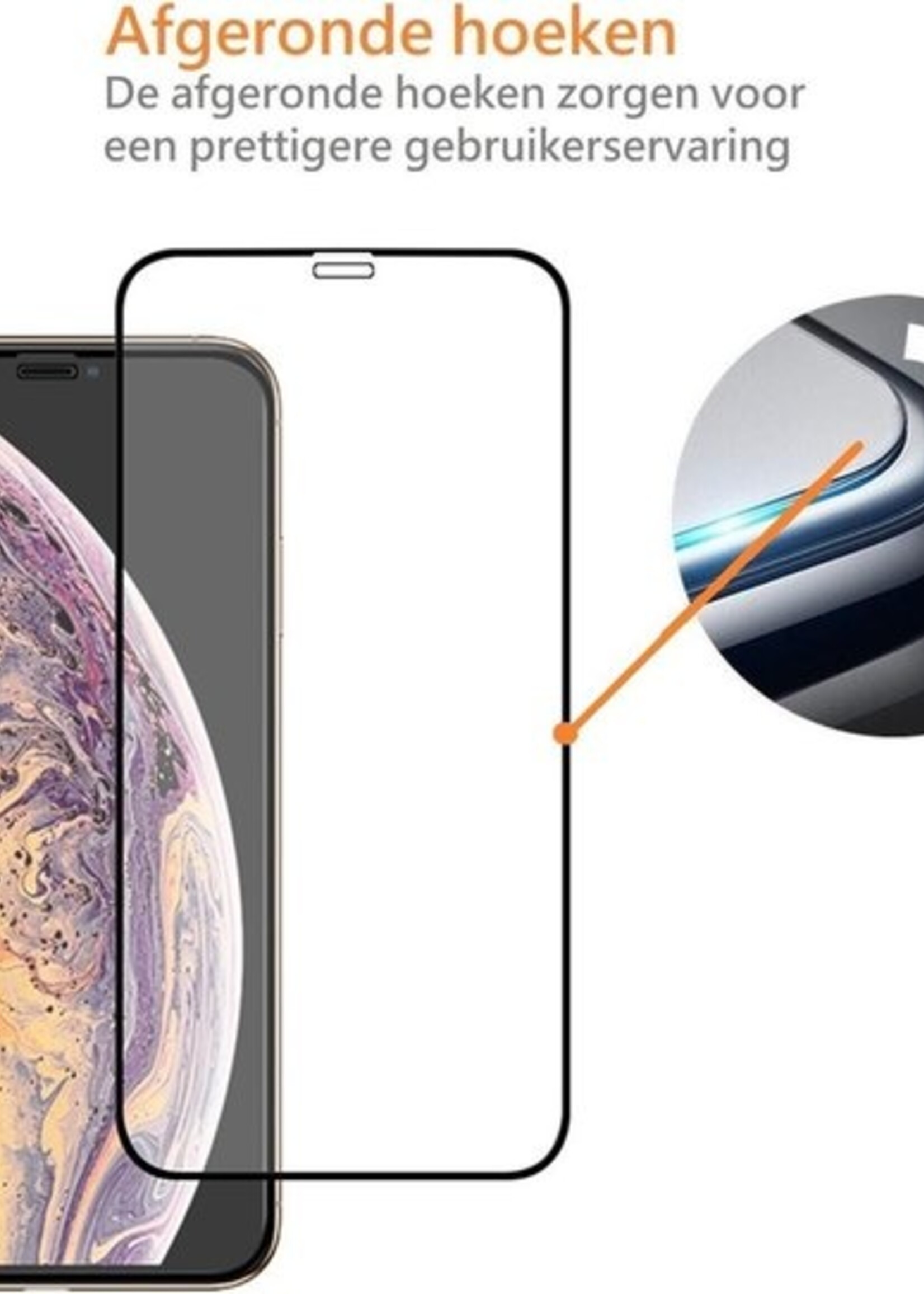 BTH Screenprotector Geschikt voor iPhone Xs Screenprotector Glas Gehard Tempered Glass Full Cover - Screenprotector Geschikt voor iPhone Xs Screen Protector Screen Cover - 2 PACK