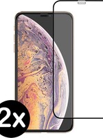 BTH BTH iPhone X/Xs Screenprotector Tempered Glas 3D Full Screen Cover 2 PACK