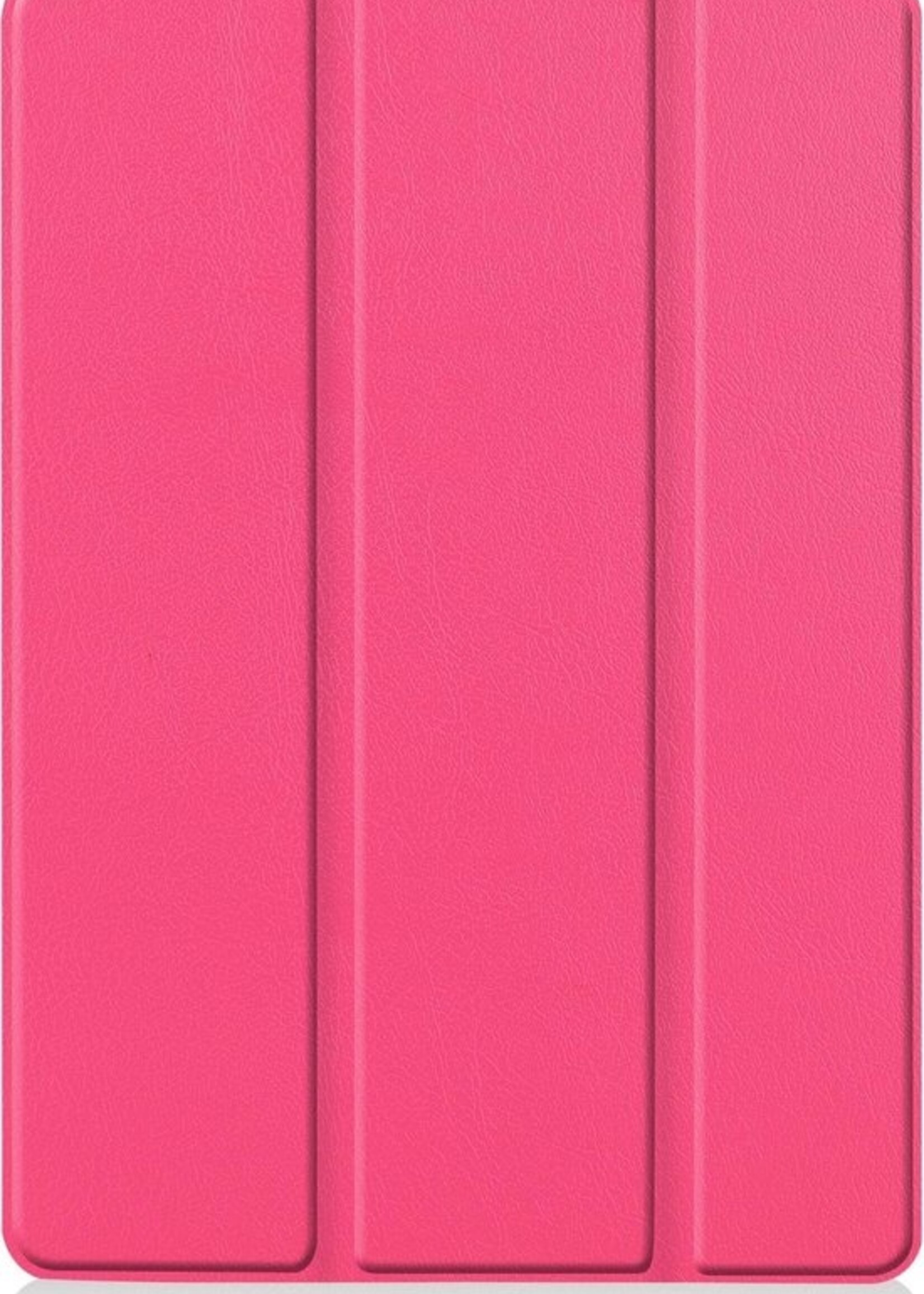 BTH Hoes Geschikt voor iPad 10.2 2019 Hoes Book Case Hoesje Trifold Cover - Hoesje Geschikt voor iPad 7 Hoesje Bookcase - Roze