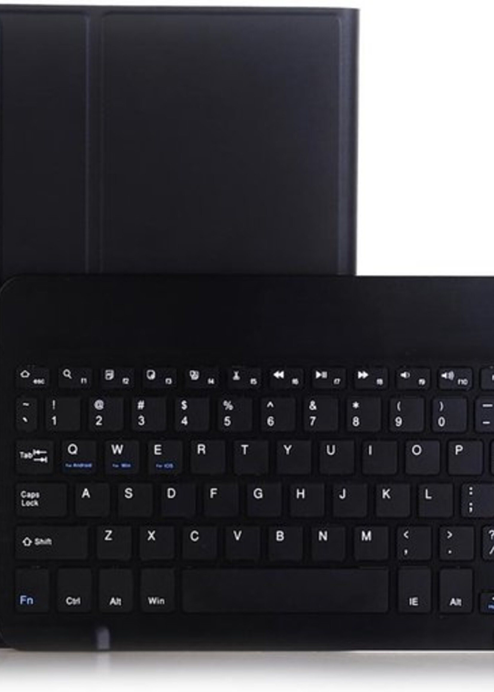 BTH Hoes Geschikt voor iPad 10.2 2019 Hoes Toetsenbord Hoesje Keyboard Case Cover - Hoesje Geschikt voor iPad 7 Hoes Toetsenbord Case - Zwart