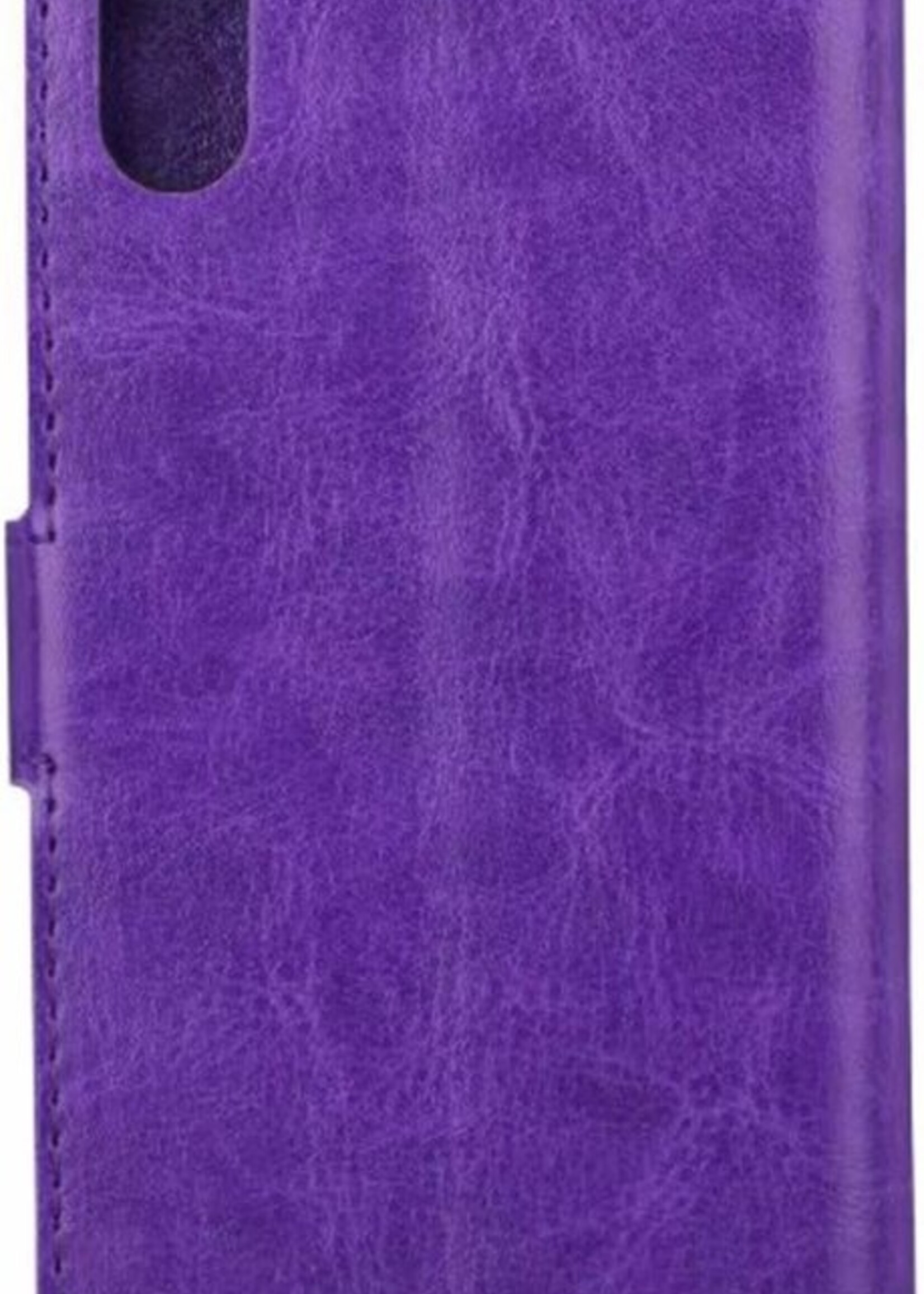 BTH Hoesje Geschikt voor iPhone Xs Hoesje Book Case Hoes Portemonnee Cover Walletcase - Hoes Geschikt voor iPhone Xs Hoes Bookcase Hoesje - Paars