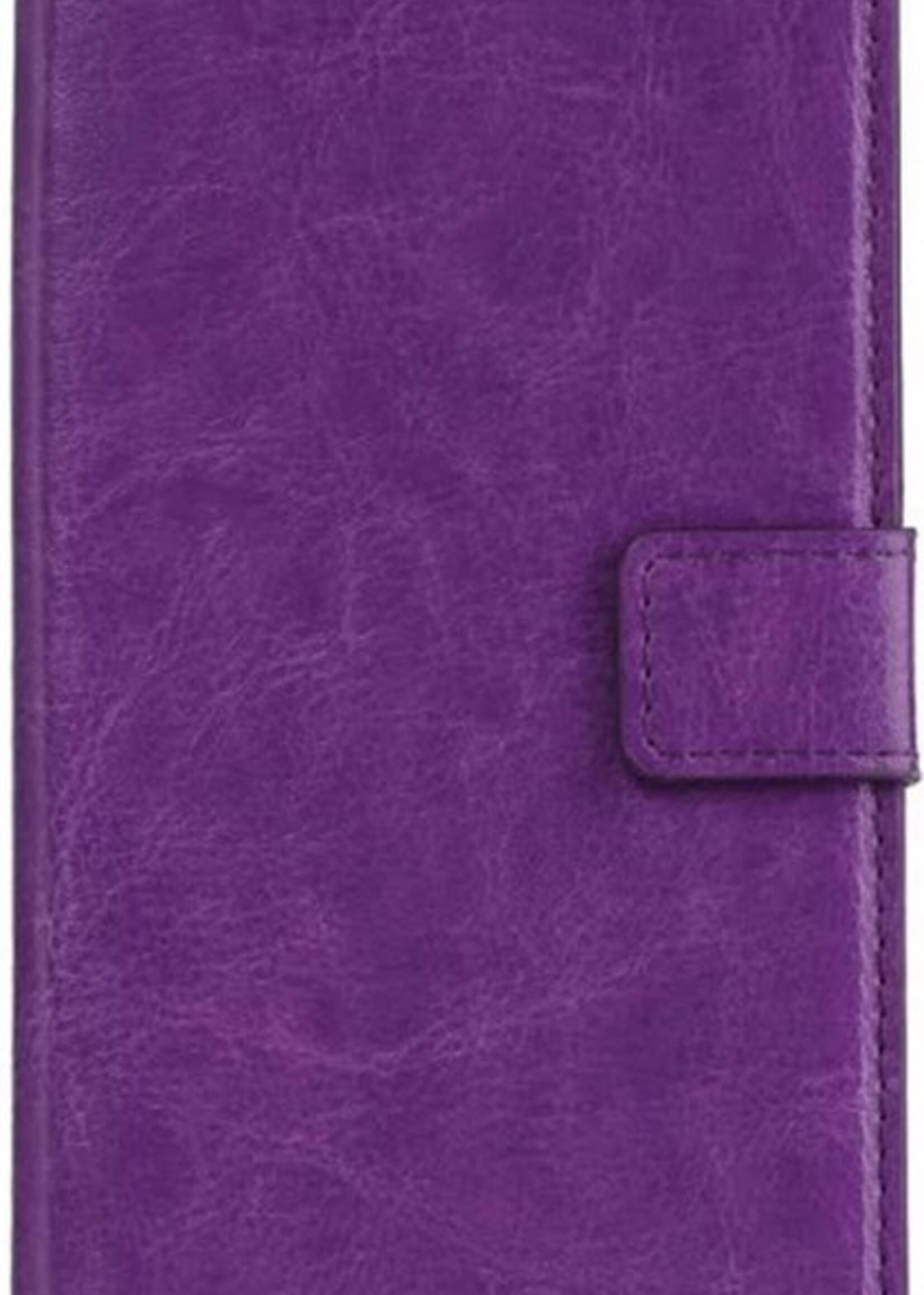 BTH Hoesje Geschikt voor iPhone 6 Hoesje Book Case Hoes Portemonnee Cover Walletcase - Hoes Geschikt voor iPhone 6 Hoes Bookcase Hoesje - Paars