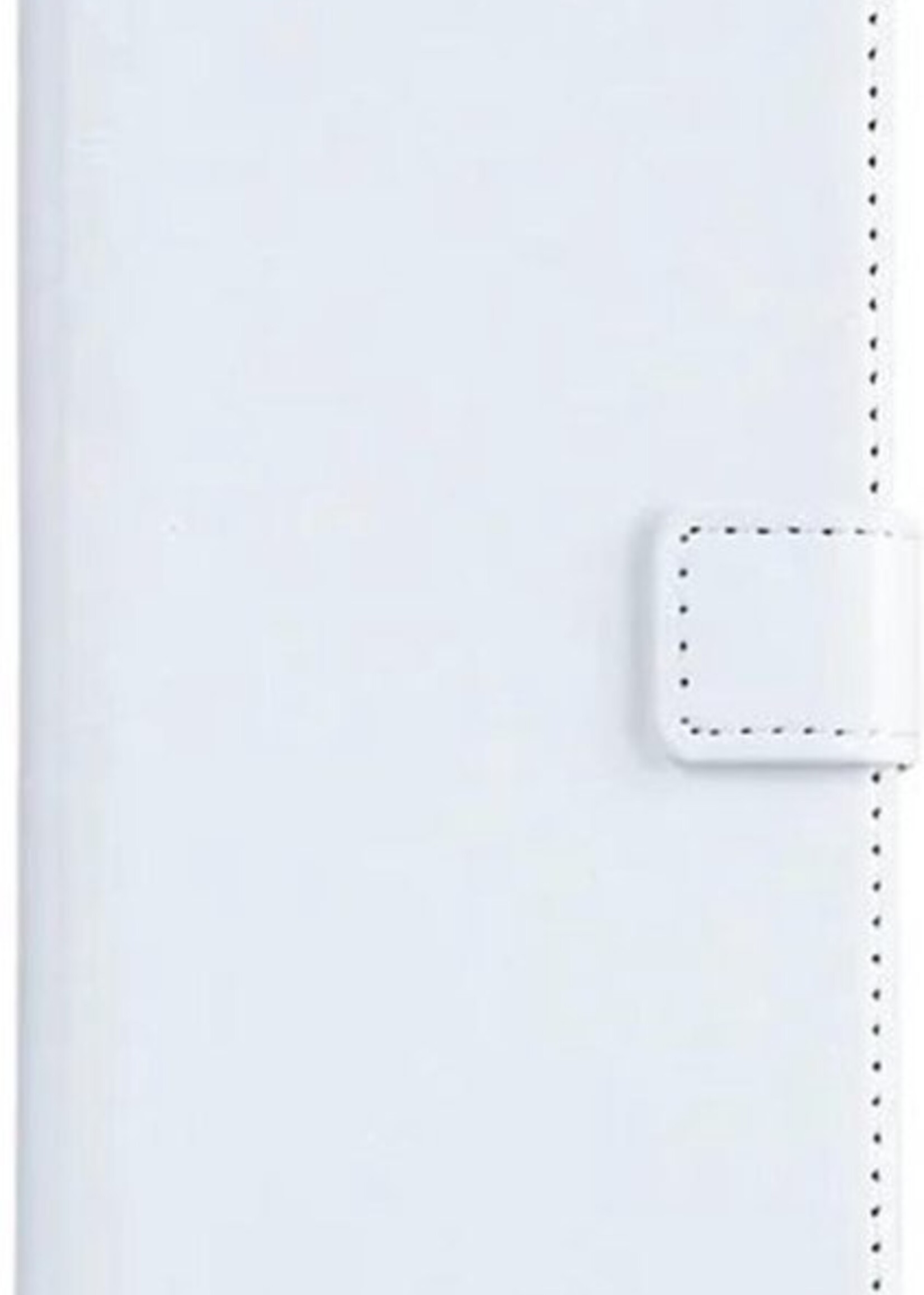 BTH Hoesje Geschikt voor iPhone 5s Hoesje Book Case Hoes Portemonnee Cover Walletcase - Hoes Geschikt voor iPhone 5s Hoes Bookcase Hoesje - Wit