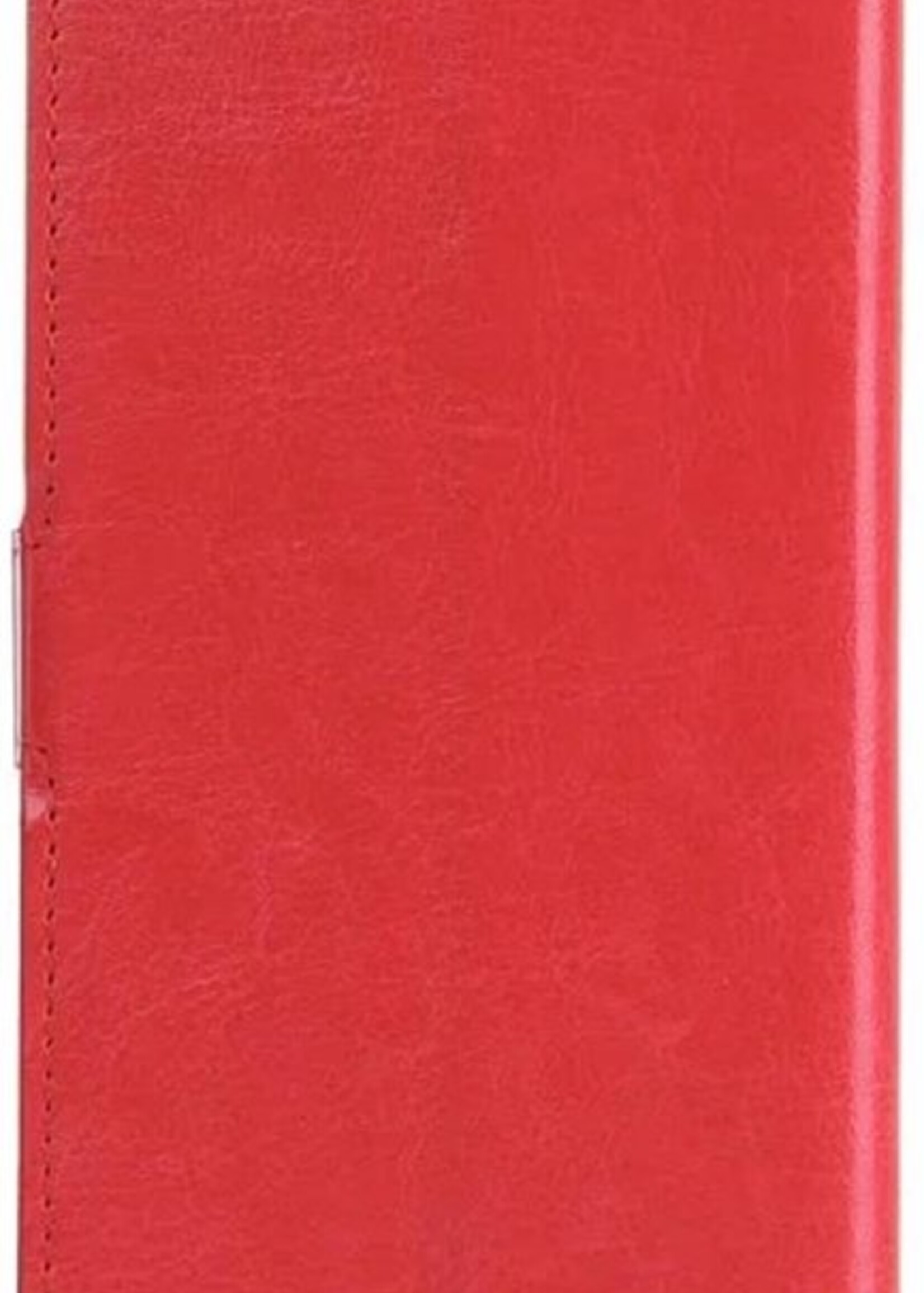 BTH Hoesje Geschikt voor iPhone 5SE Hoesje Book Case Hoes Portemonnee Cover Walletcase - Hoes Geschikt voor iPhone 5SE Hoes Bookcase Hoesje - Rood