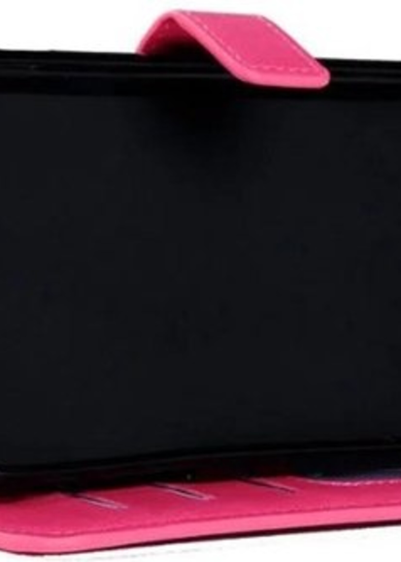 BTH Hoesje Geschikt voor iPhone 5SE Hoesje Book Case Hoes Portemonnee Cover Walletcase - Hoes Geschikt voor iPhone 5SE Hoes Bookcase Hoesje - Donkerroze