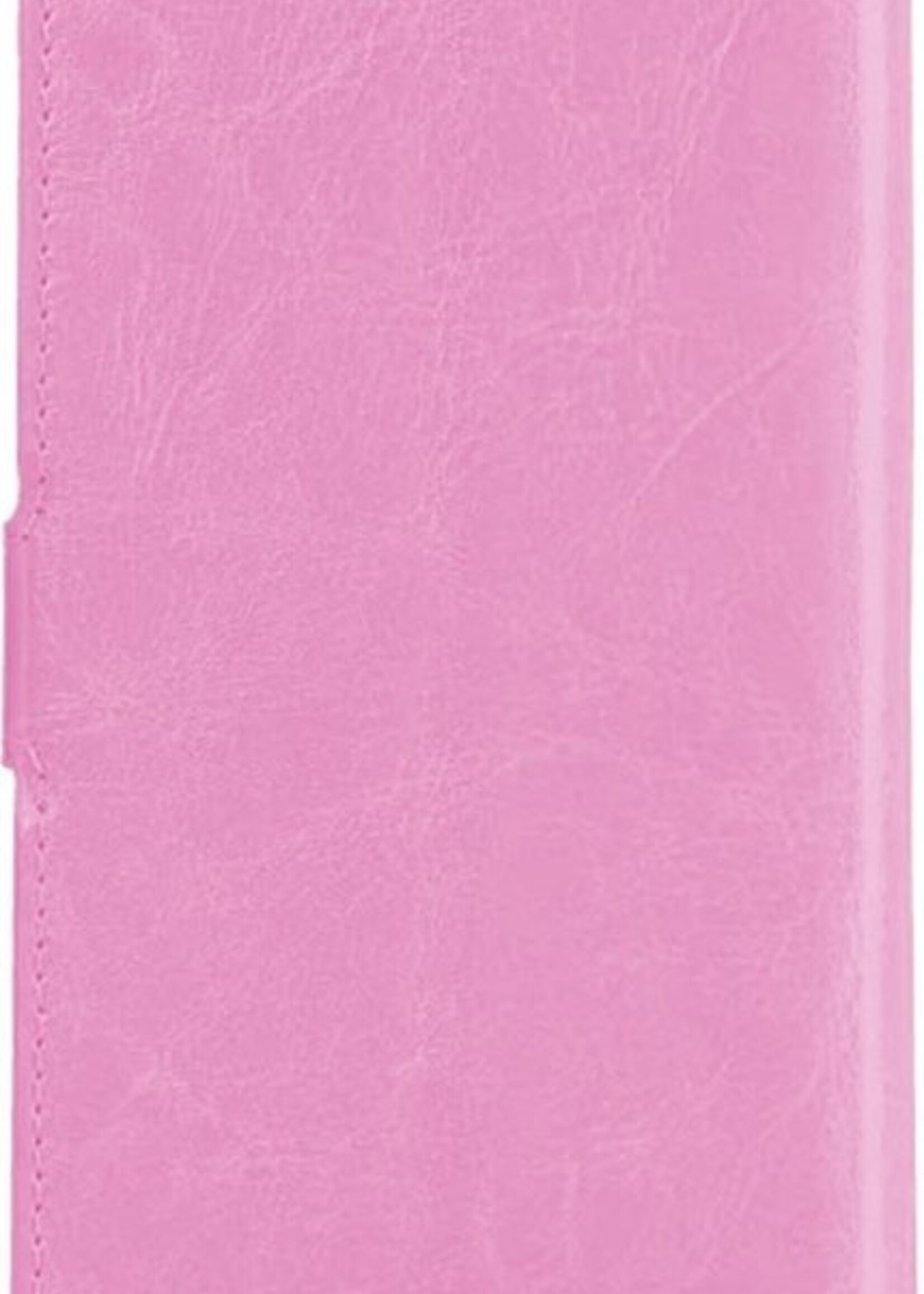 BTH Hoesje Geschikt voor iPhone 5SE Hoesje Book Case Hoes Portemonnee Cover Walletcase - Hoes Geschikt voor iPhone 5SE Hoes Bookcase Hoesje - Licht Roze