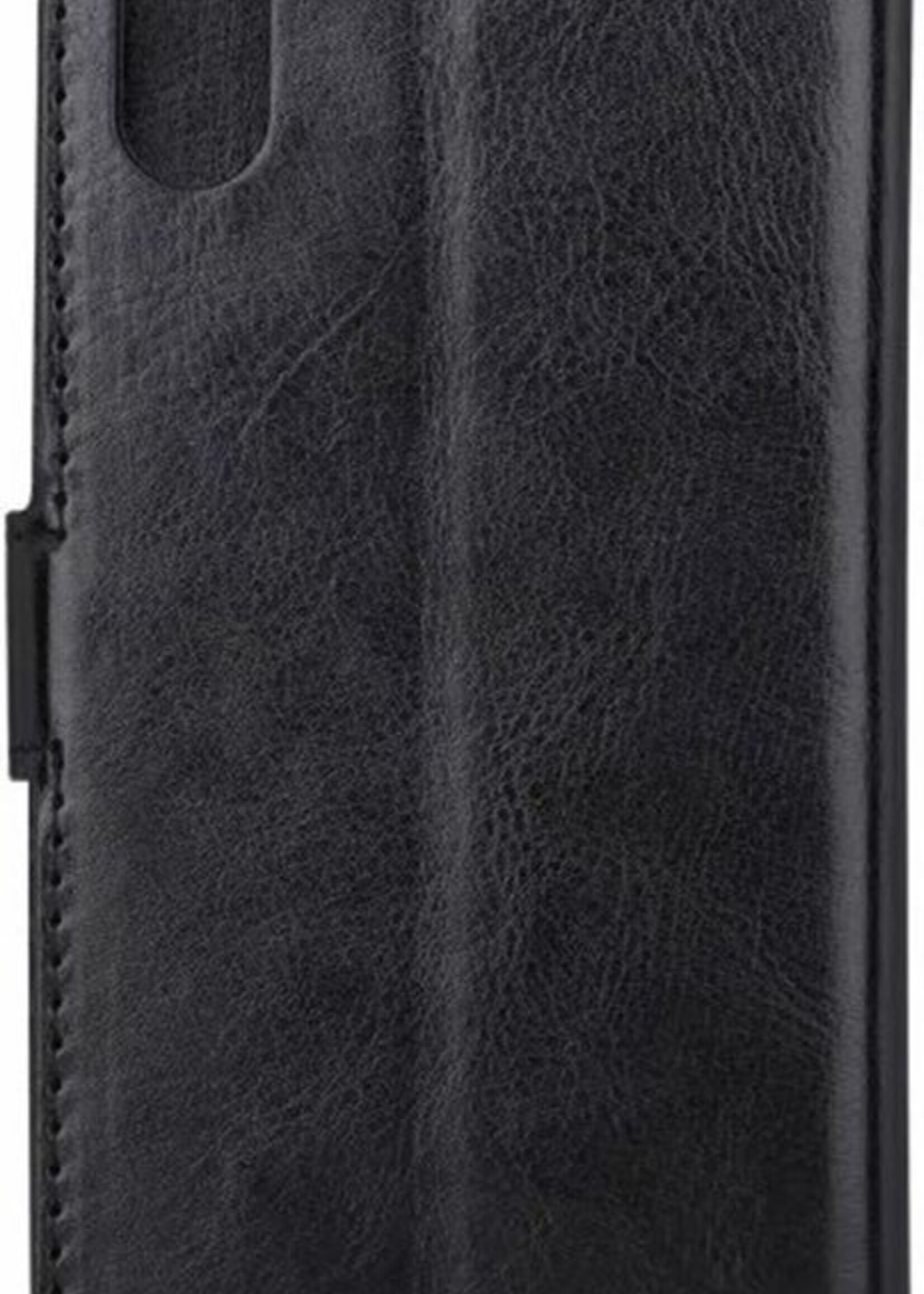 BTH Hoesje Geschikt voor iPhone X/Xs Hoesje Book Case Hoes Portemonnee Cover Walletcase - Hoes Geschikt voor iPhone X/Xs Hoes Bookcase Hoesje - Zwart