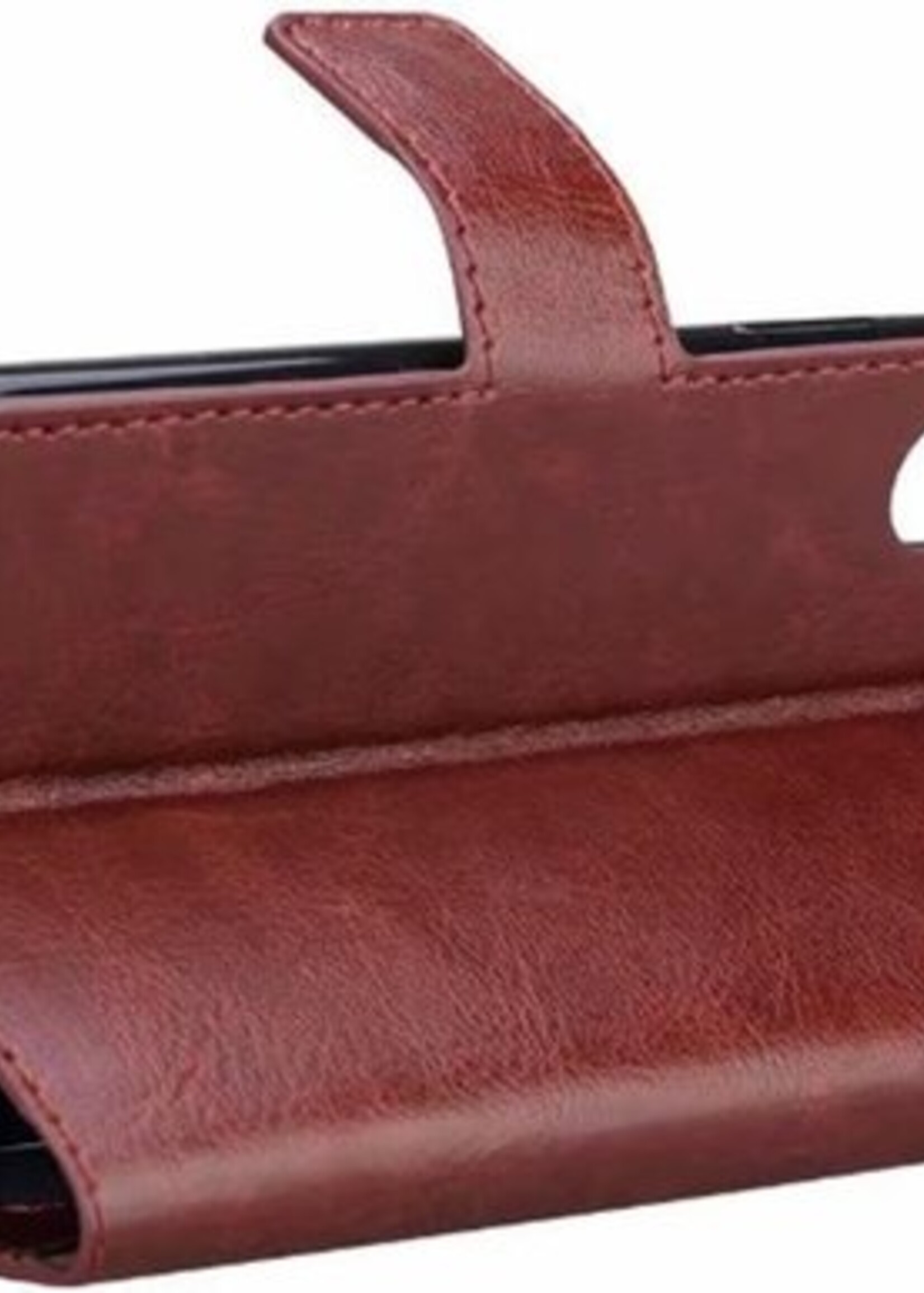 BTH Hoesje Geschikt voor iPhone X/Xs Hoesje Book Case Hoes Portemonnee Cover Walletcase - Hoes Geschikt voor iPhone X/Xs Hoes Bookcase Hoesje - Bruin